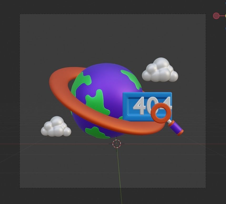 Empty State 3d Illustration  Icon Pack 3D model_14