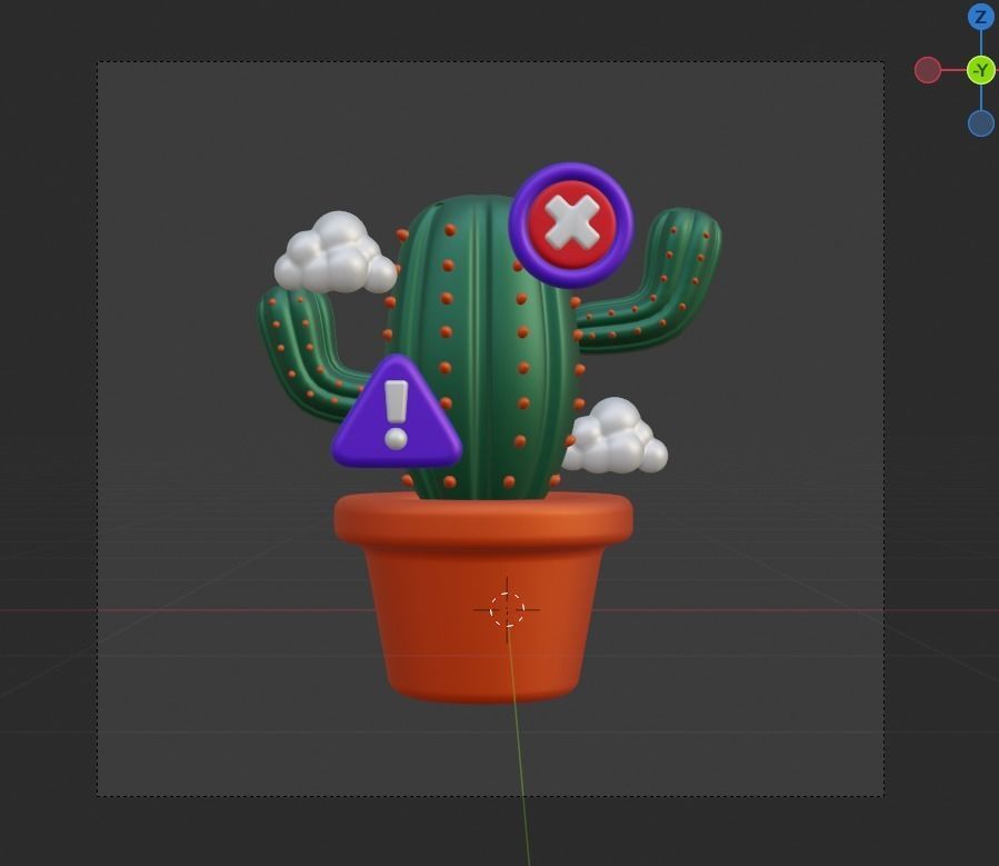 Empty State 3d Illustration  Icon Pack 3D model_21