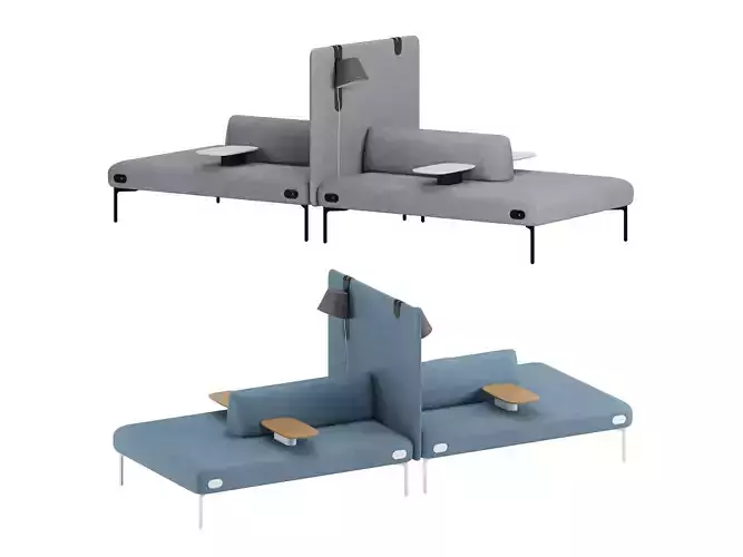 Haworth Cabana Lounge Island S9GK-2-PH 3D model