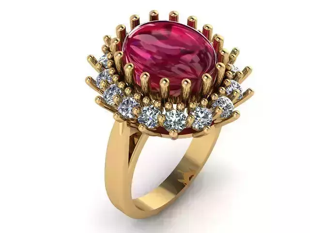 Luxury Proposal Ring For Couples 3d Printable Model 3D print model