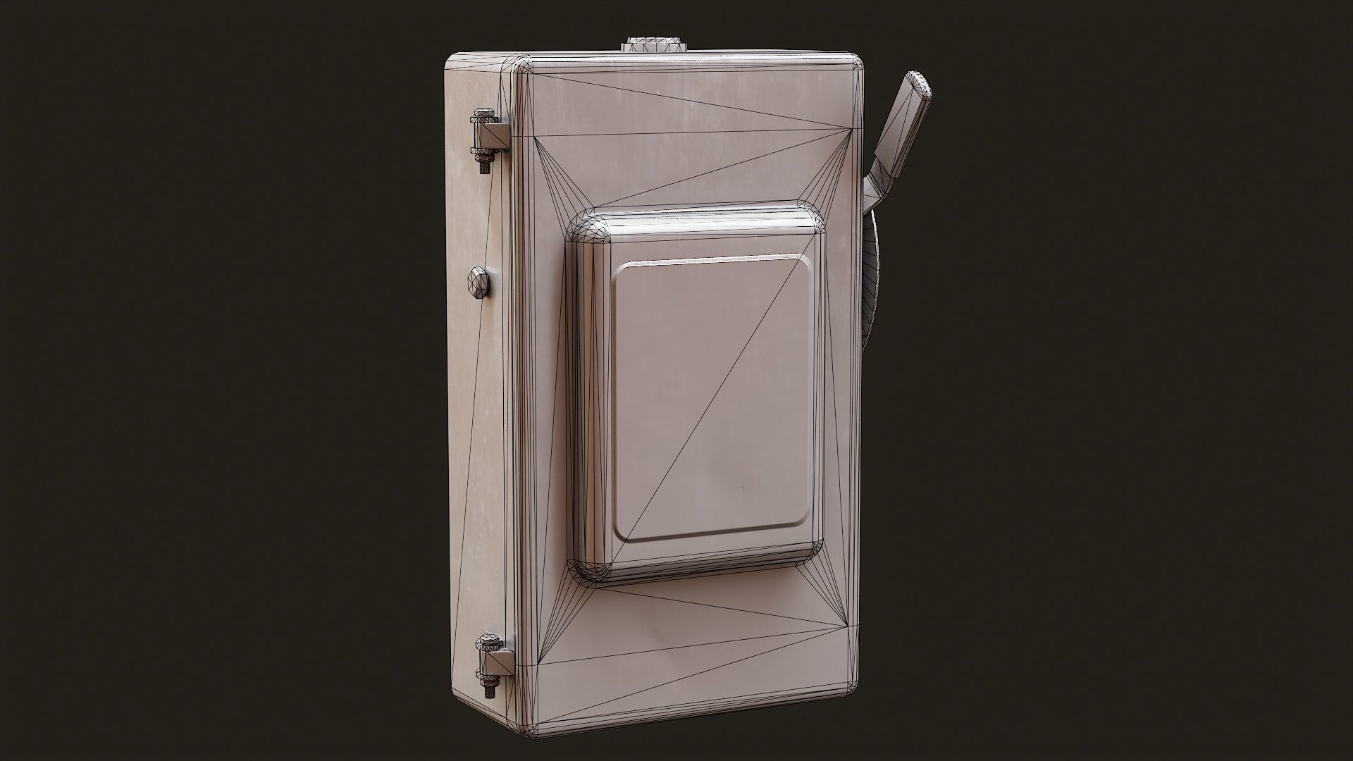 Low Poly PBR Fuse Box Low-poly 3D model_11