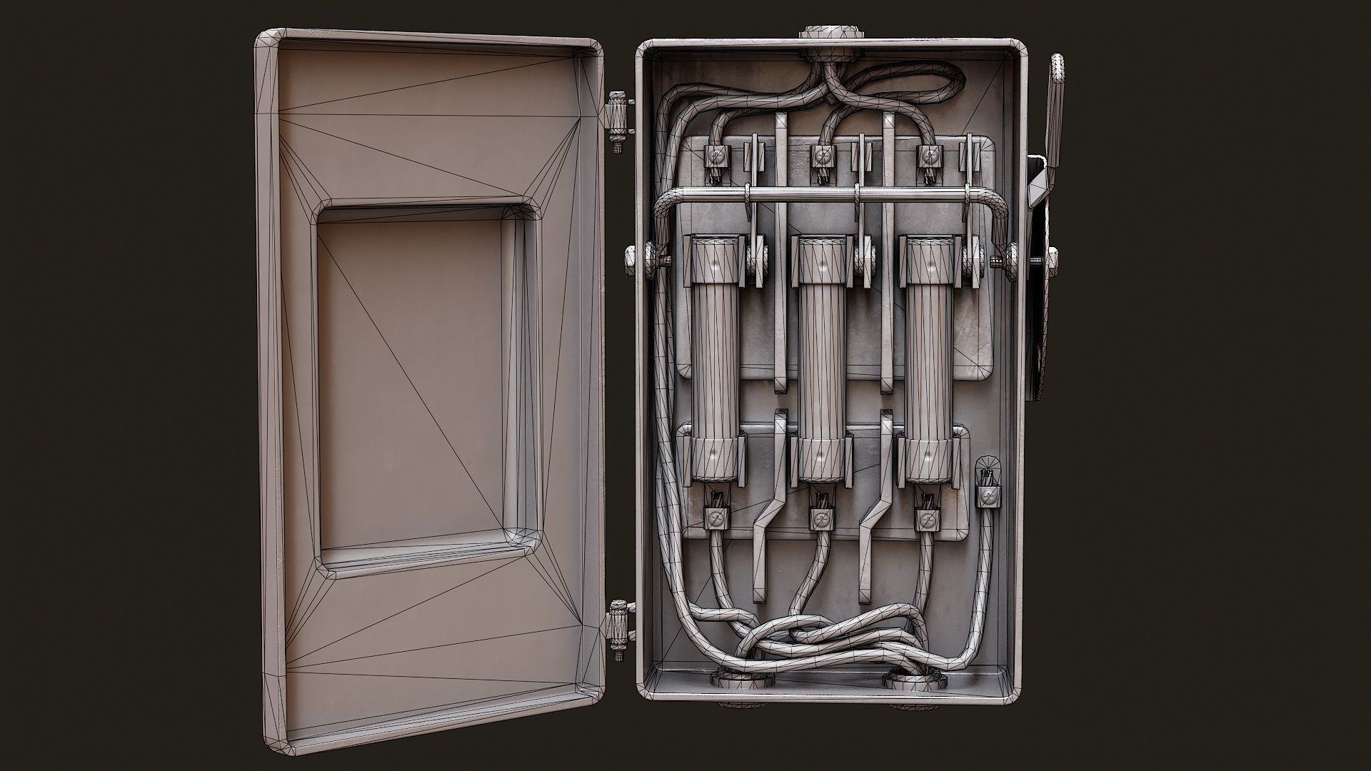 Low Poly PBR Fuse Box Low-poly 3D model_19