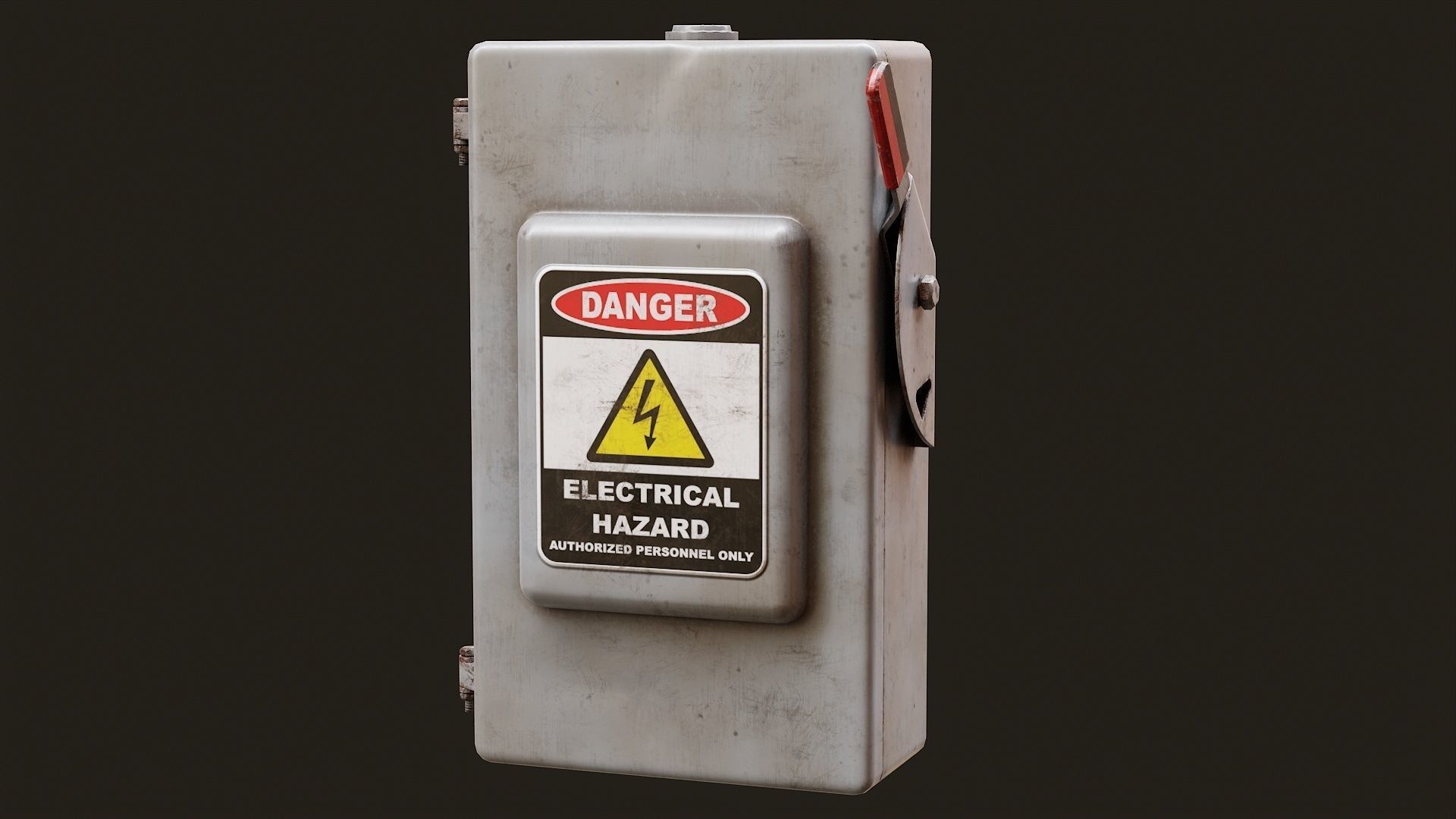 Low Poly PBR Fuse Box Low-poly 3D model_3