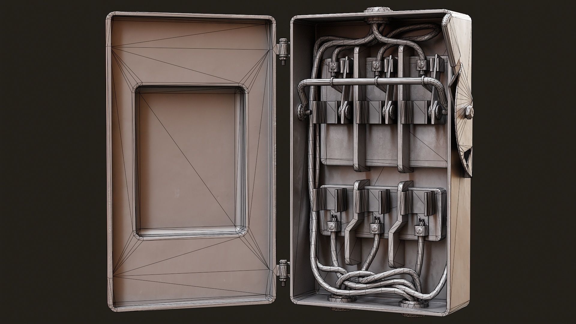 Low Poly PBR Fuse Box Low-poly 3D model_17