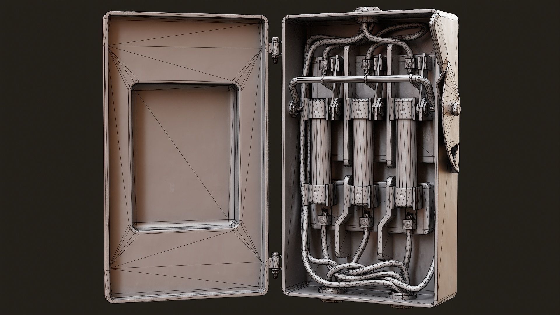 Low Poly PBR Fuse Box Low-poly 3D model_15