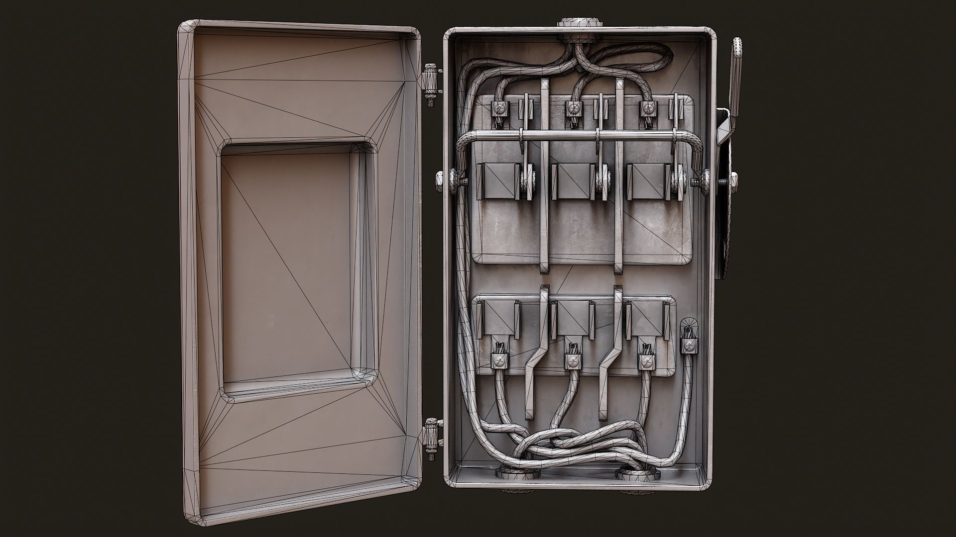 Low Poly PBR Fuse Box Low-poly 3D model_21