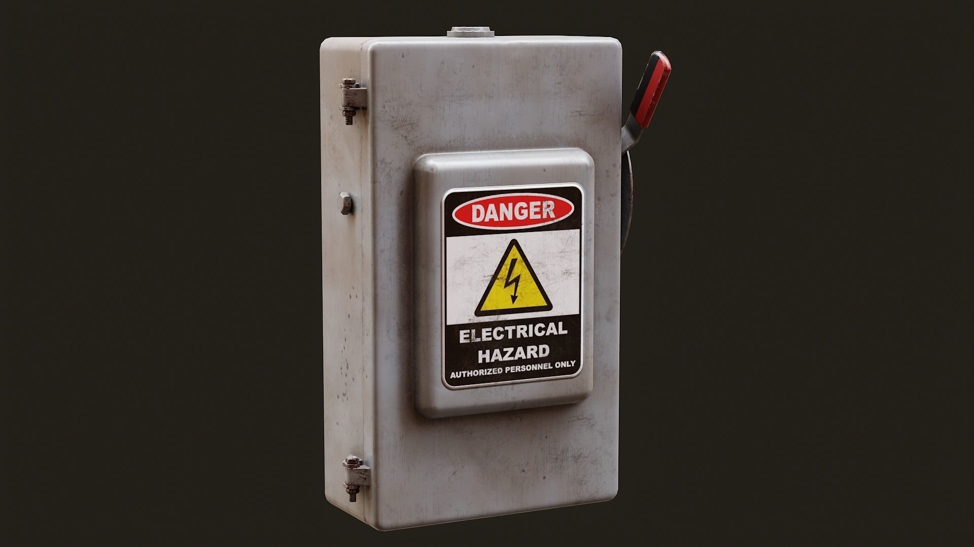 Low Poly PBR Fuse Box Low-poly 3D model_2