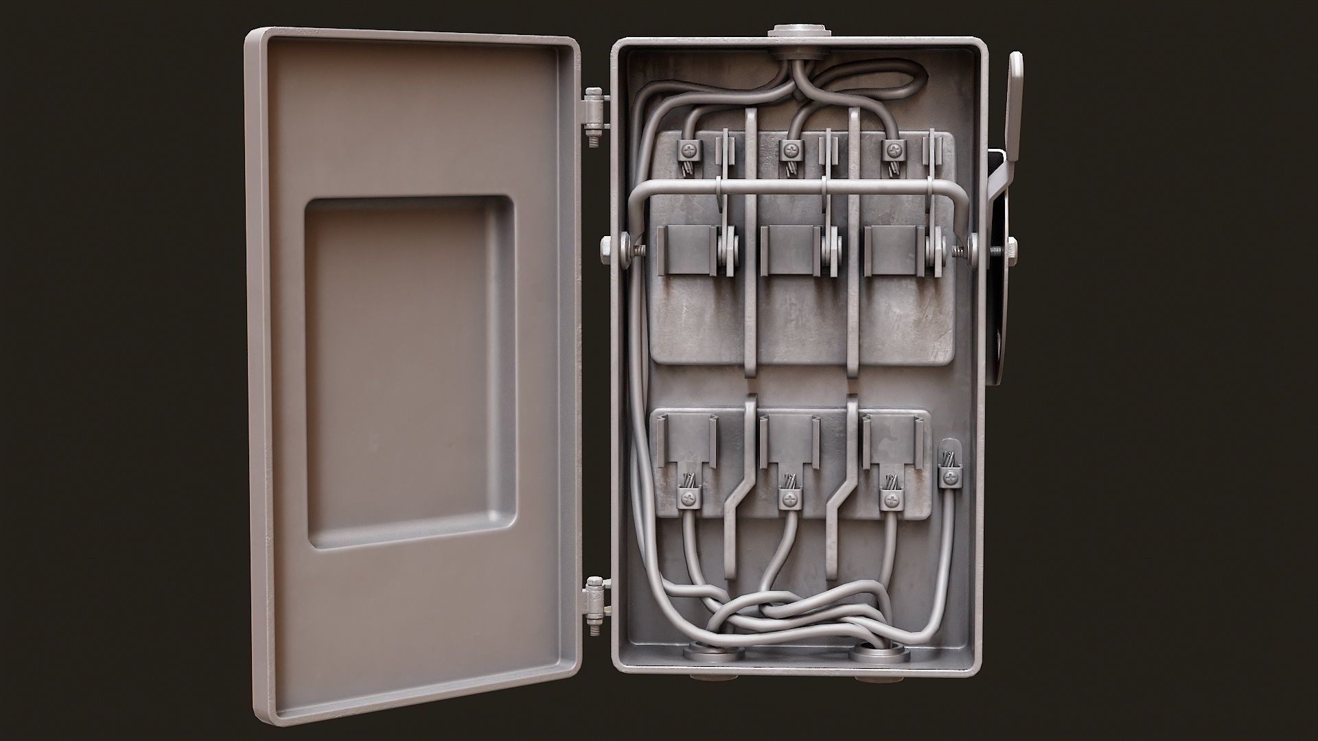 Low Poly PBR Fuse Box Low-poly 3D model_20