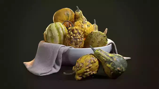 Pumpkins game-rady models Low-poly 3D model