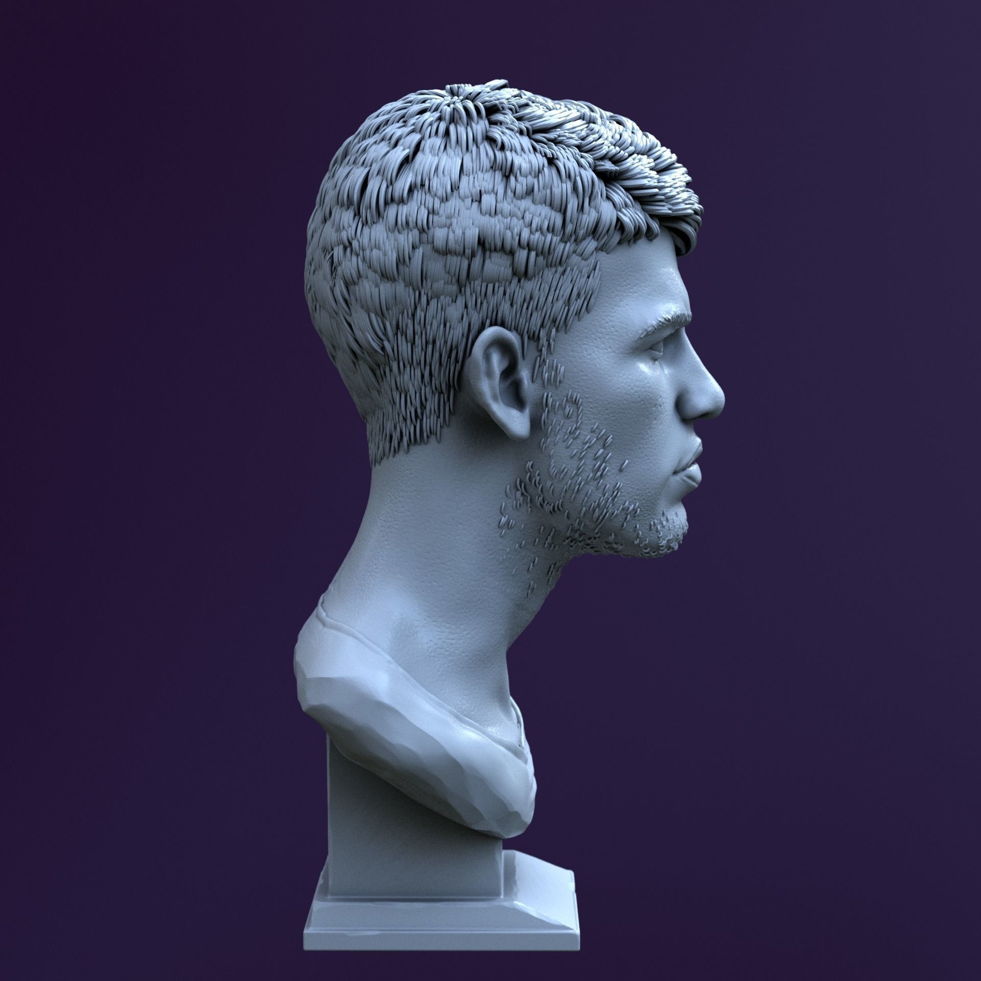 Carlos Alcaraz bust for 3D printing 3D print model_17