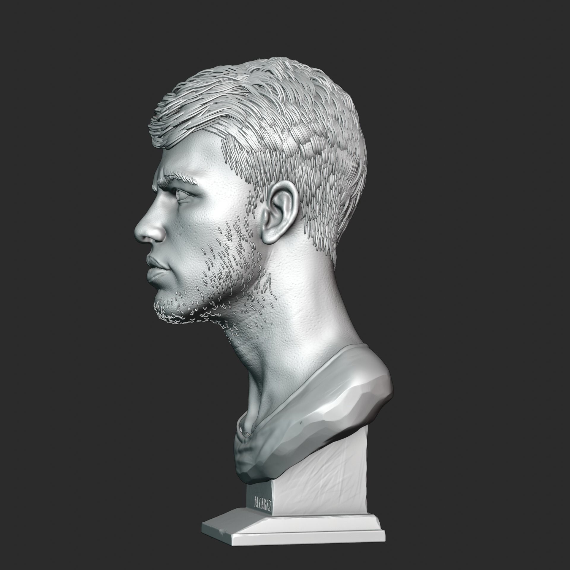 Carlos Alcaraz bust for 3D printing 3D print model_15