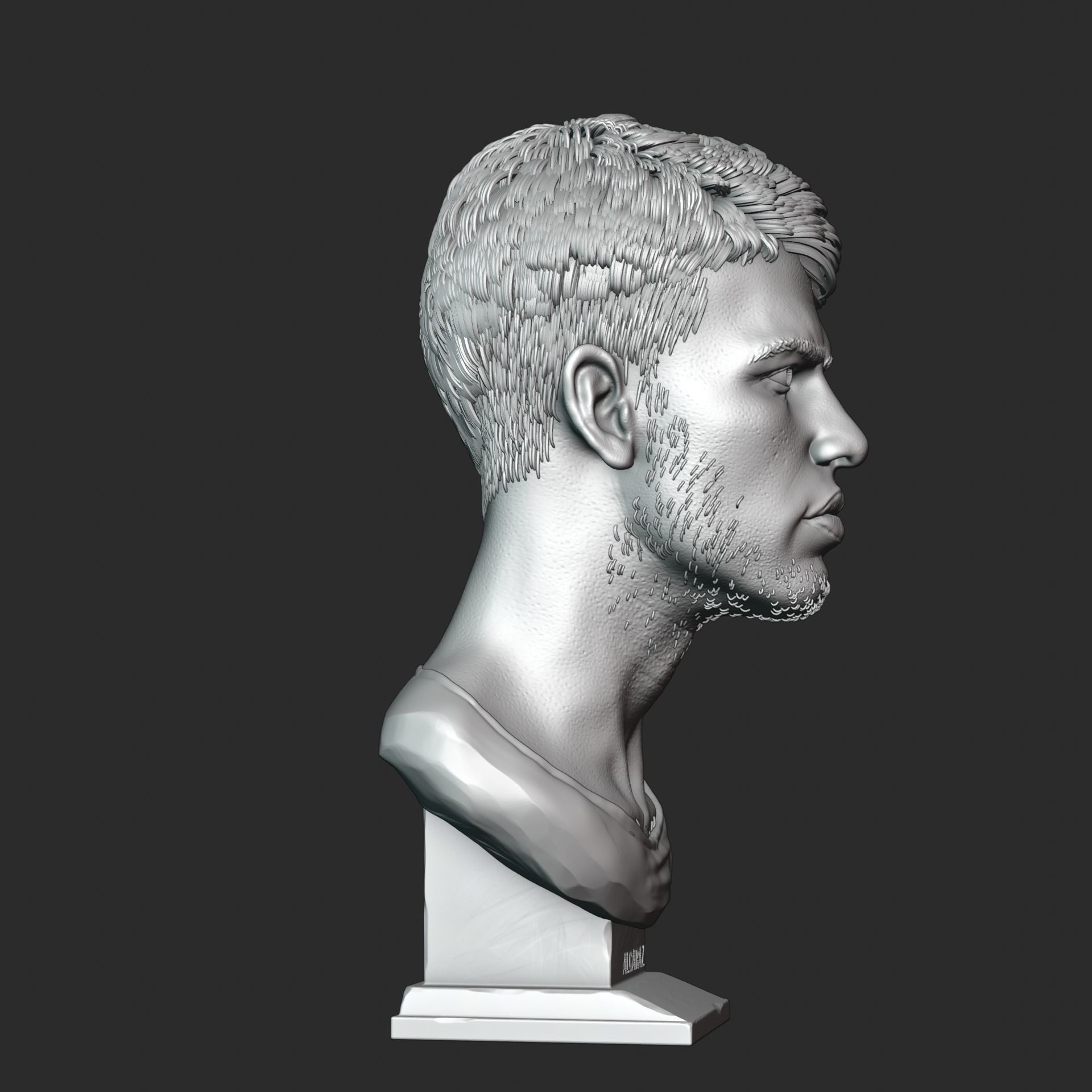 Carlos Alcaraz bust for 3D printing 3D print model_12