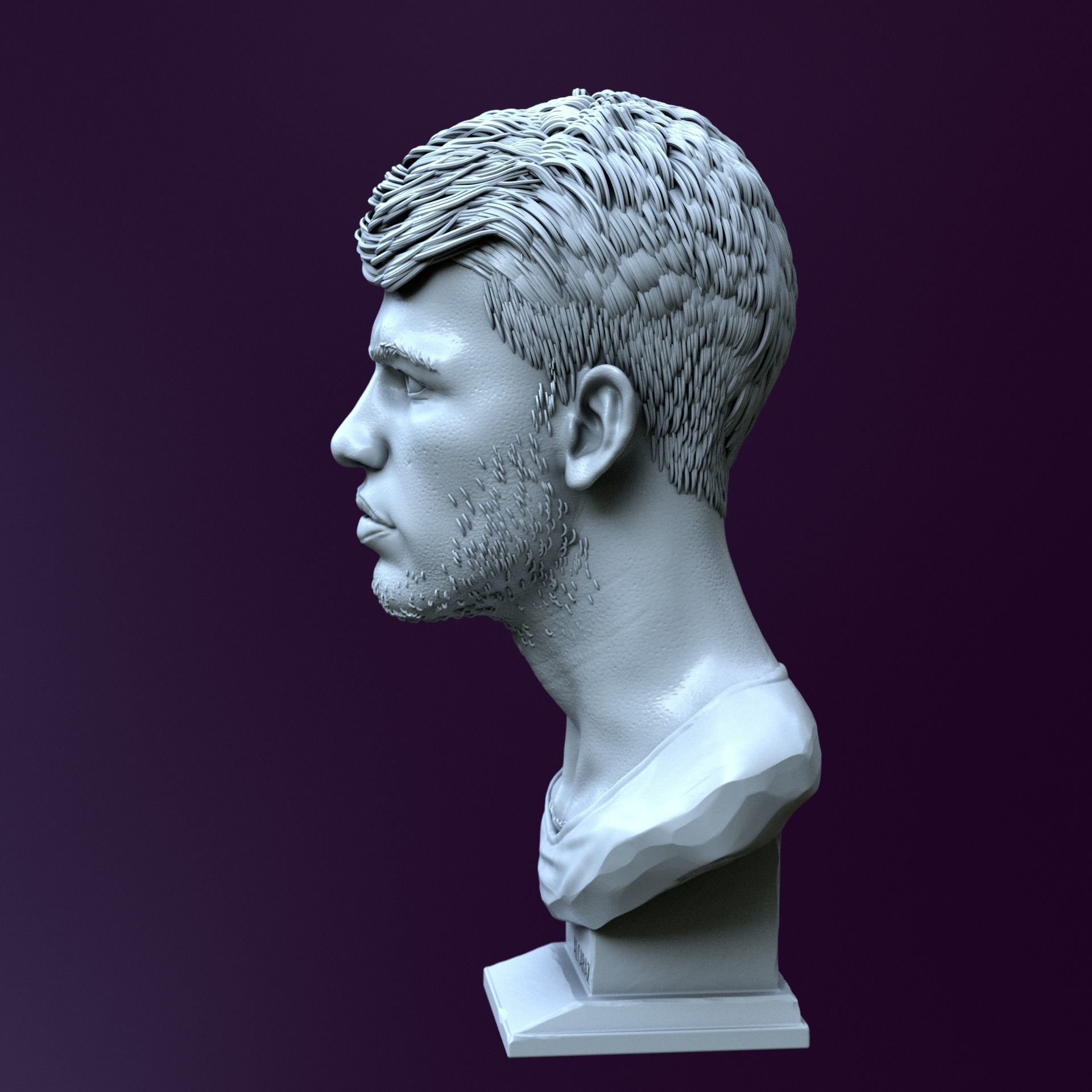 Carlos Alcaraz bust for 3D printing 3D print model_18