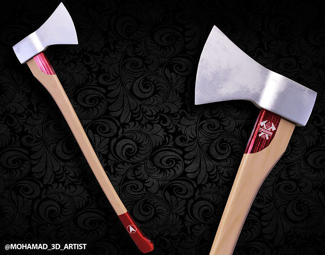 Tactical axe Free low-poly 3D model