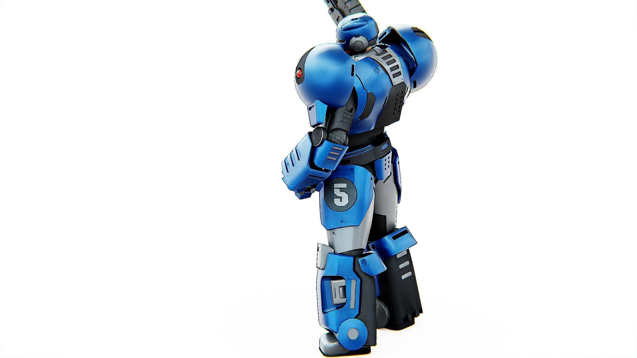 CYBER COP C-200 Rigged for Unreal Engine - Unity - MIXAMO 3D model_17