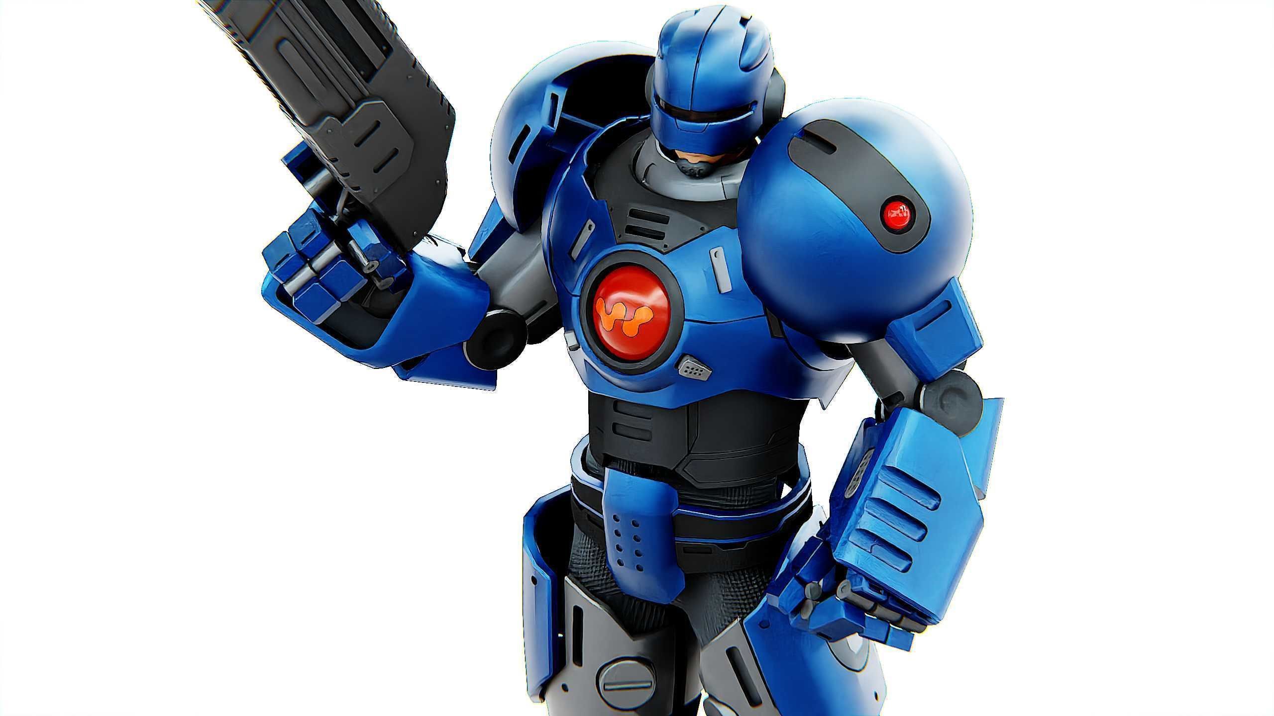 CYBER COP C-200 Rigged for Unreal Engine - Unity - MIXAMO 3D model_28