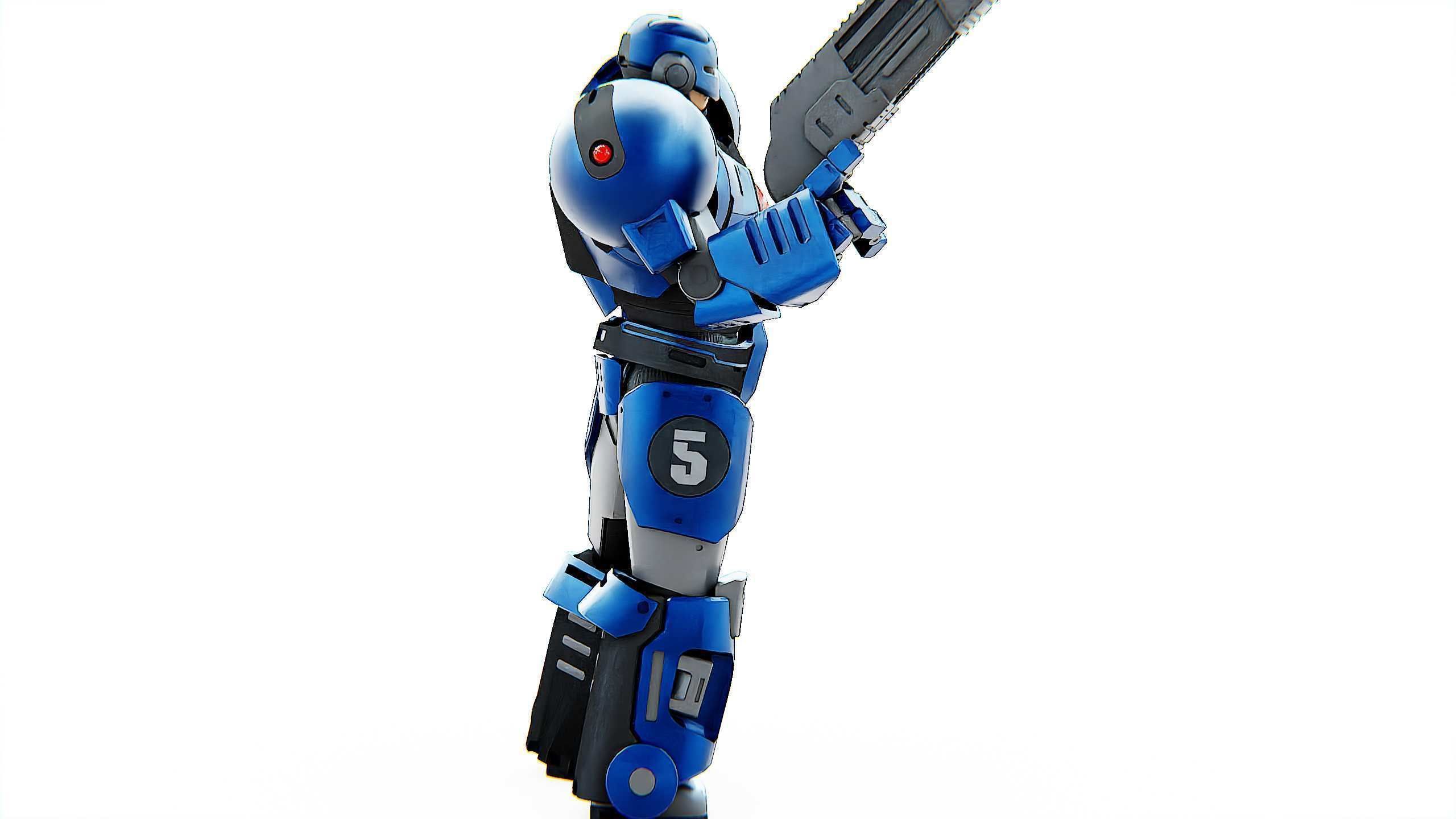 CYBER COP C-200 Rigged for Unreal Engine - Unity - MIXAMO 3D model_8