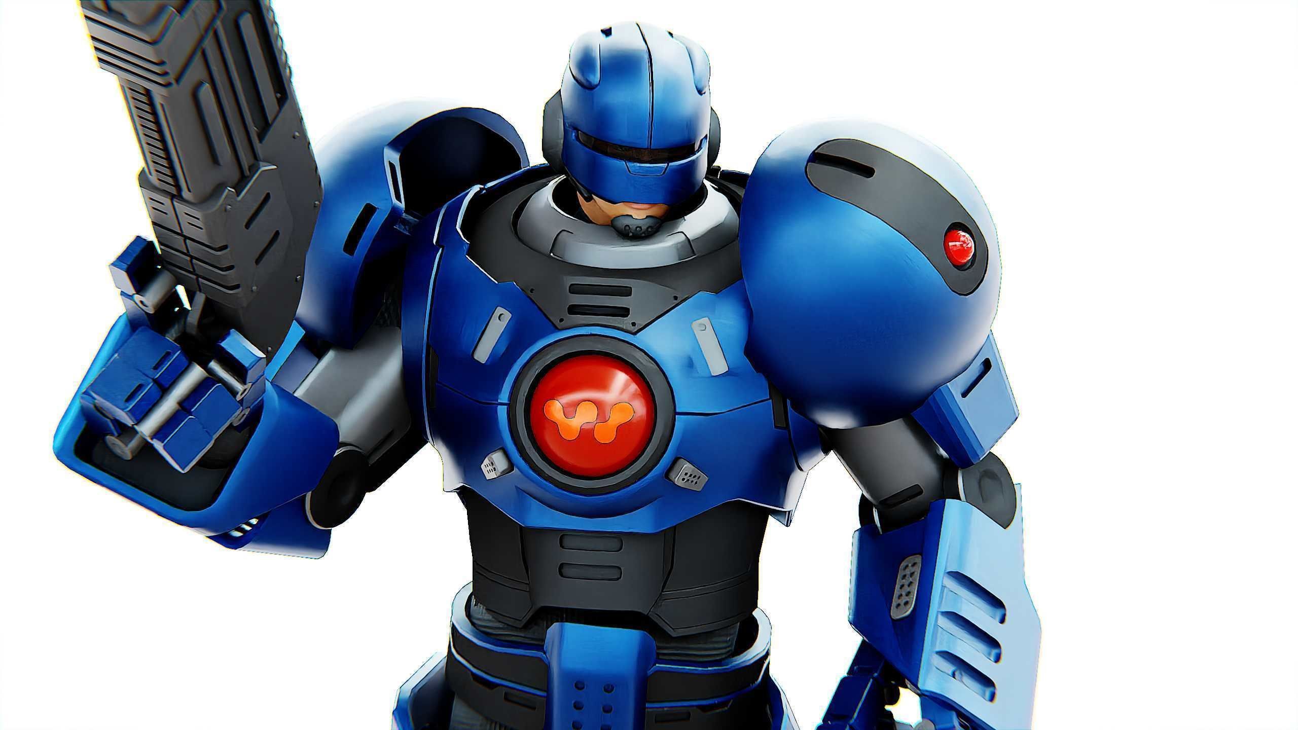 CYBER COP C-200 Rigged for Unreal Engine - Unity - MIXAMO 3D model_23