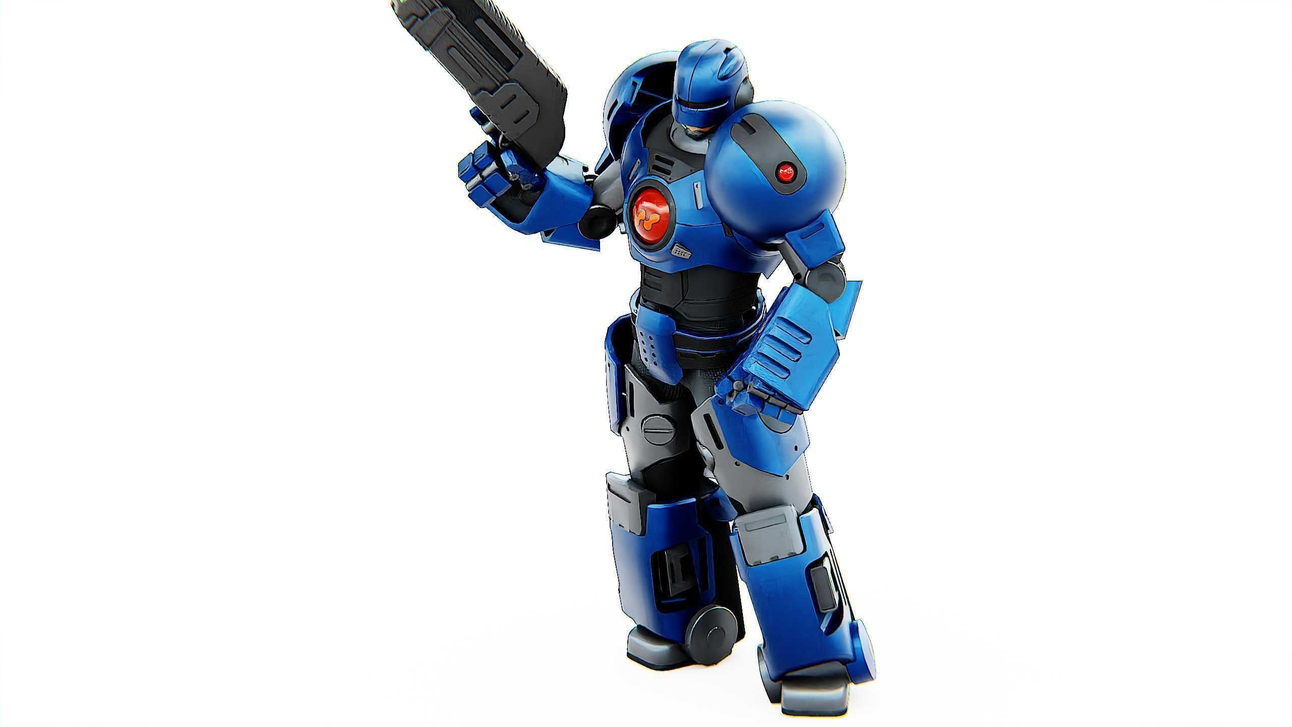 CYBER COP C-200 Rigged for Unreal Engine - Unity - MIXAMO 3D model_20