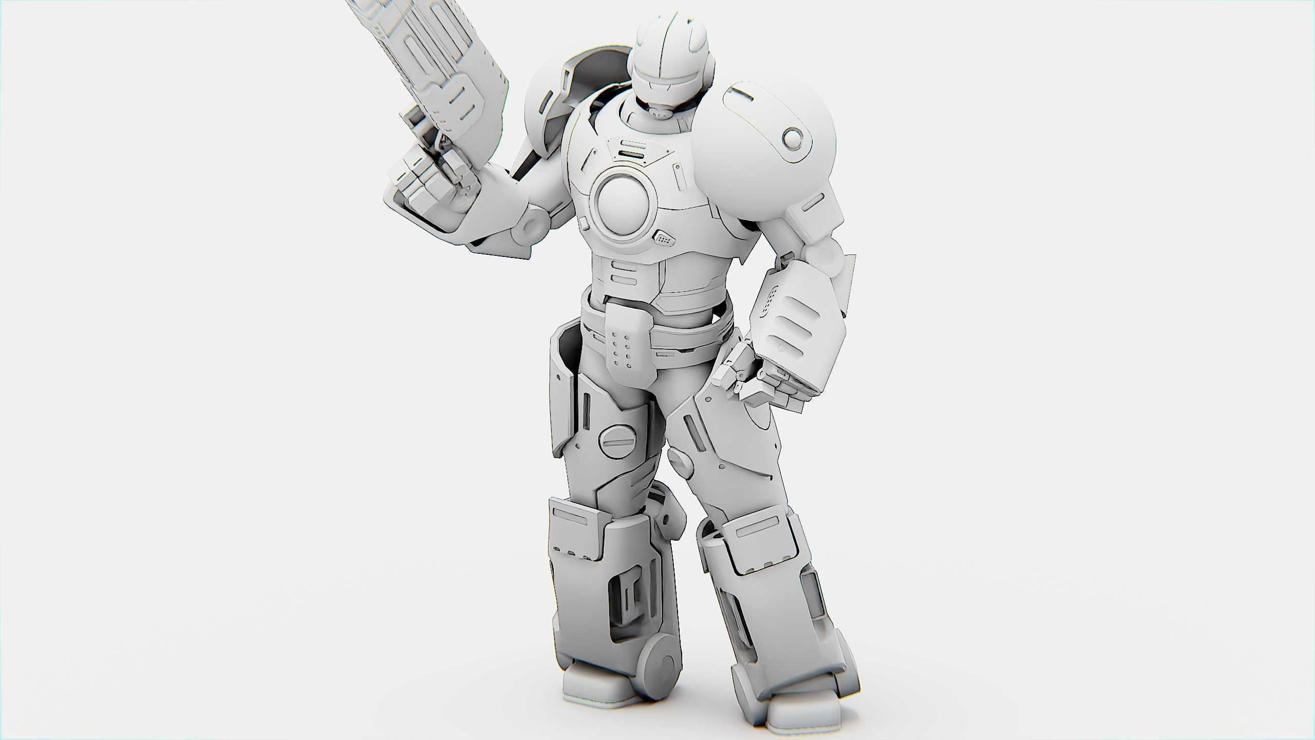 CYBER COP C-200 Rigged for Unreal Engine - Unity - MIXAMO 3D model_32