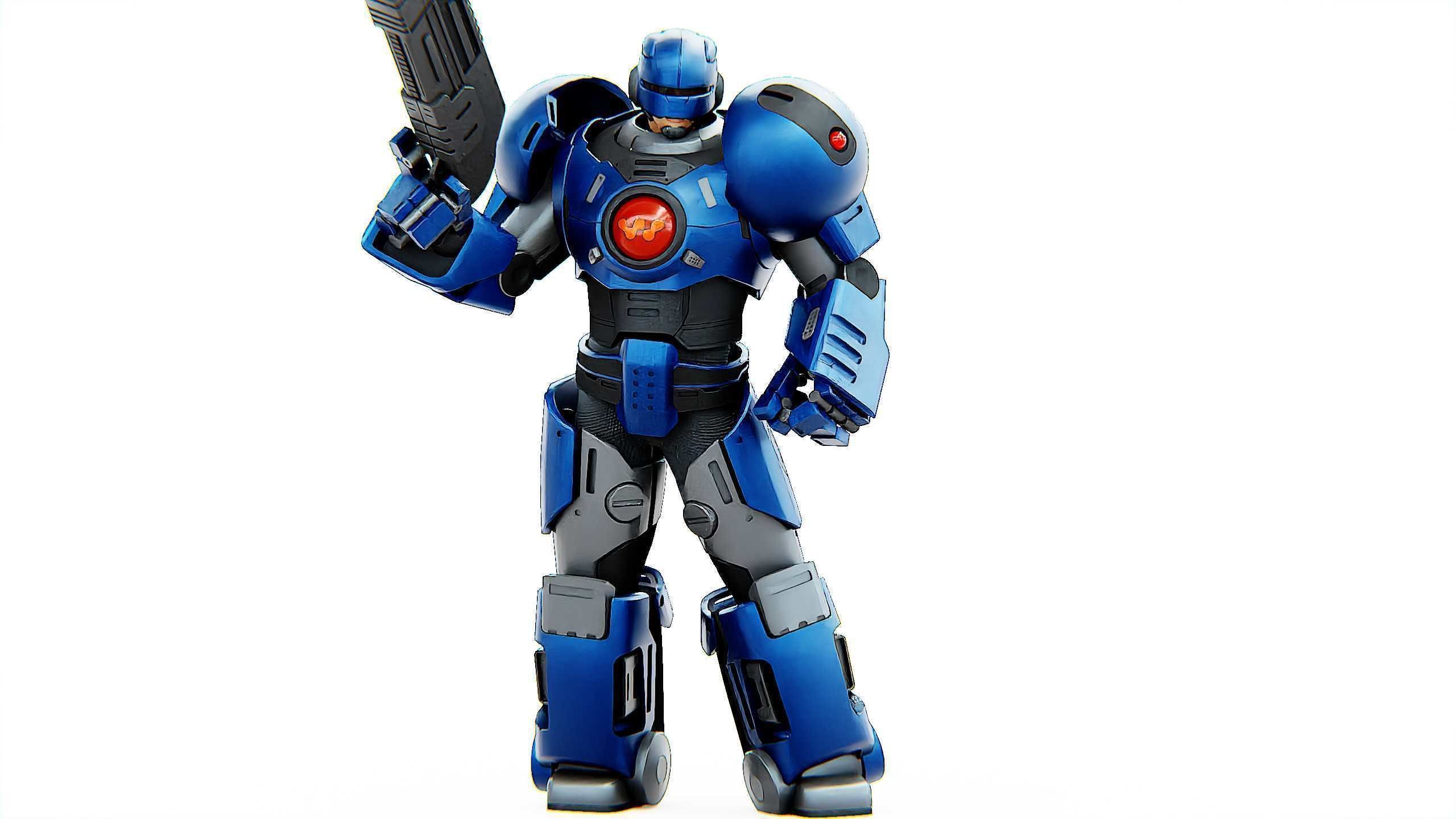 CYBER COP C-200 Rigged for Unreal Engine - Unity - MIXAMO 3D model_2