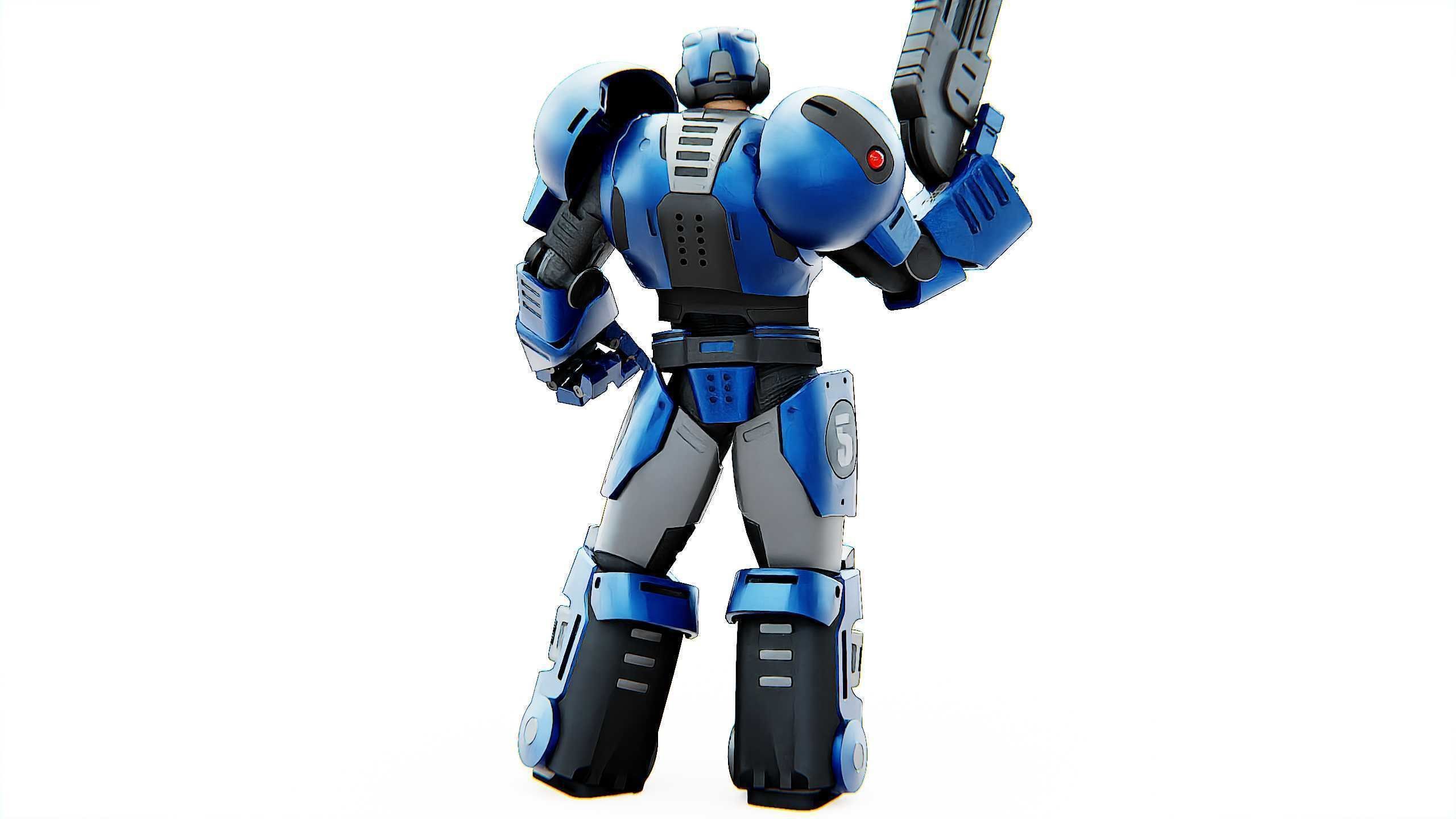 CYBER COP C-200 Rigged for Unreal Engine - Unity - MIXAMO 3D model_12