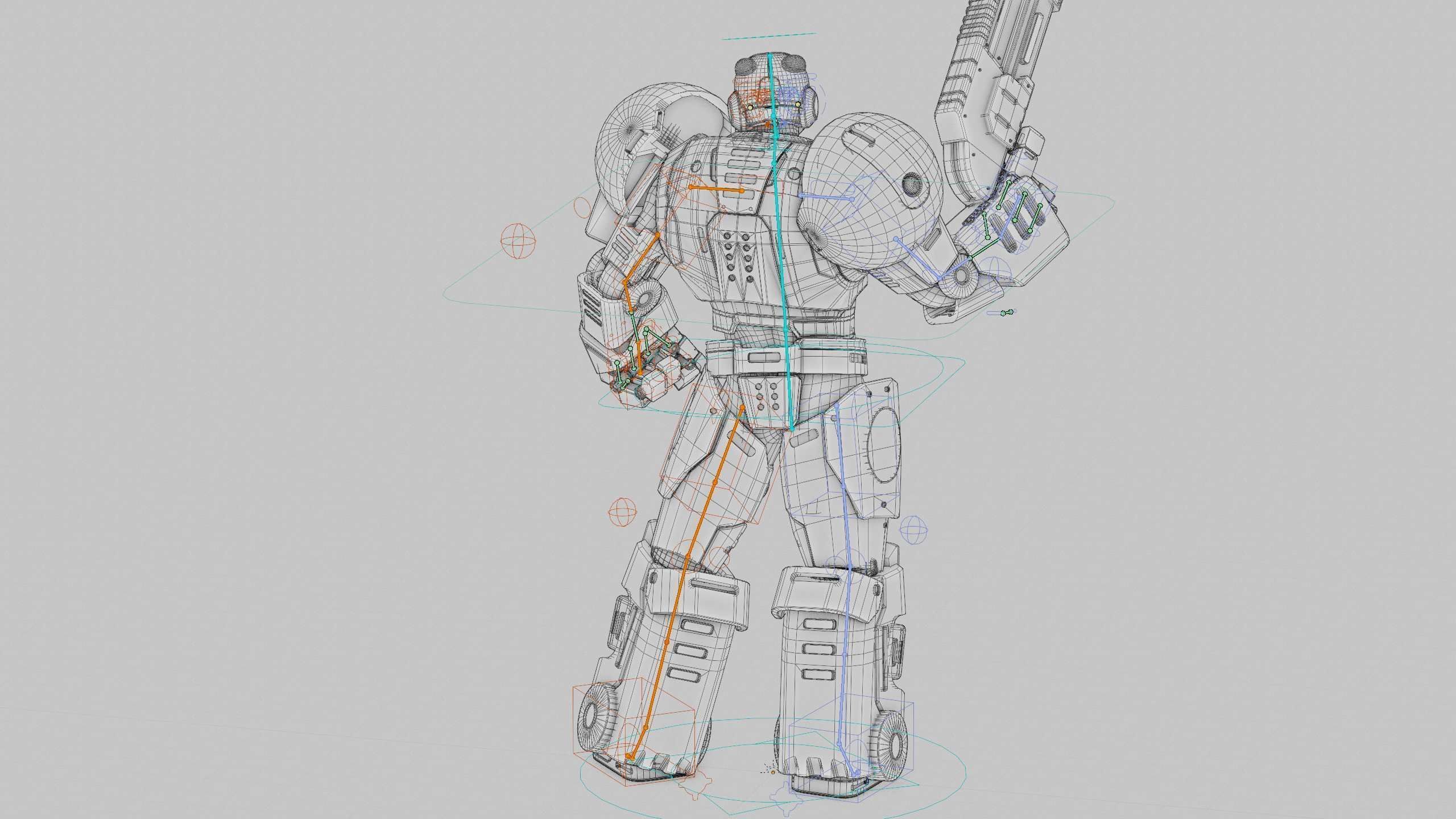 CYBER COP C-200 Rigged for Unreal Engine - Unity - MIXAMO 3D model_41