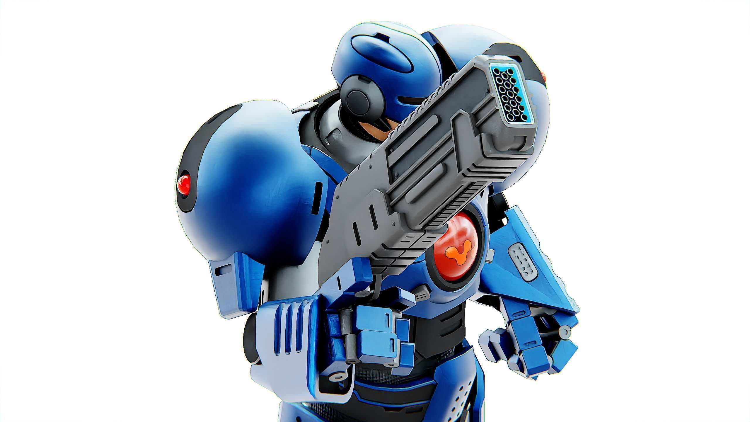 CYBER COP C-200 Rigged for Unreal Engine - Unity - MIXAMO 3D model_24