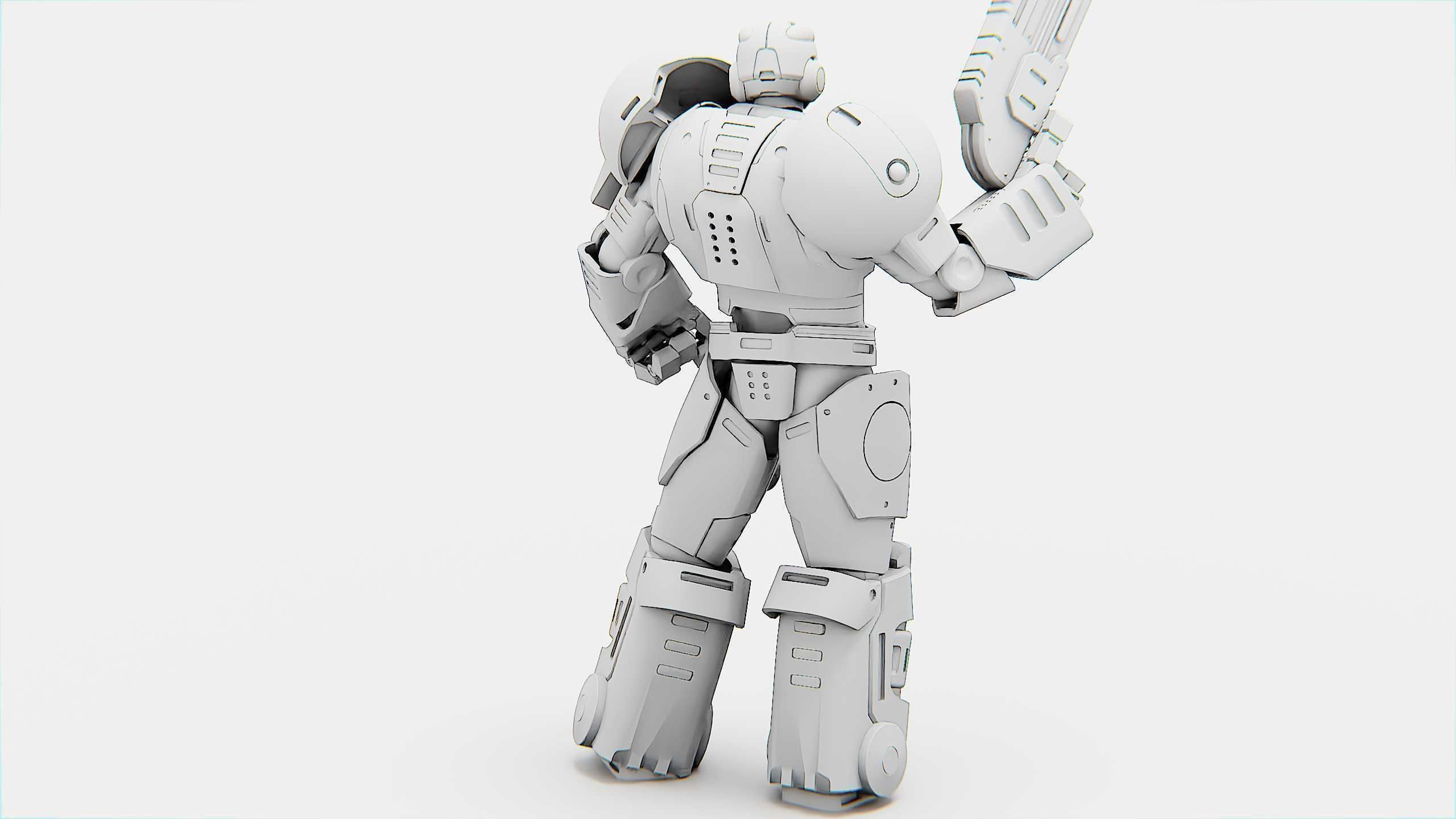 CYBER COP C-200 Rigged for Unreal Engine - Unity - MIXAMO 3D model_33