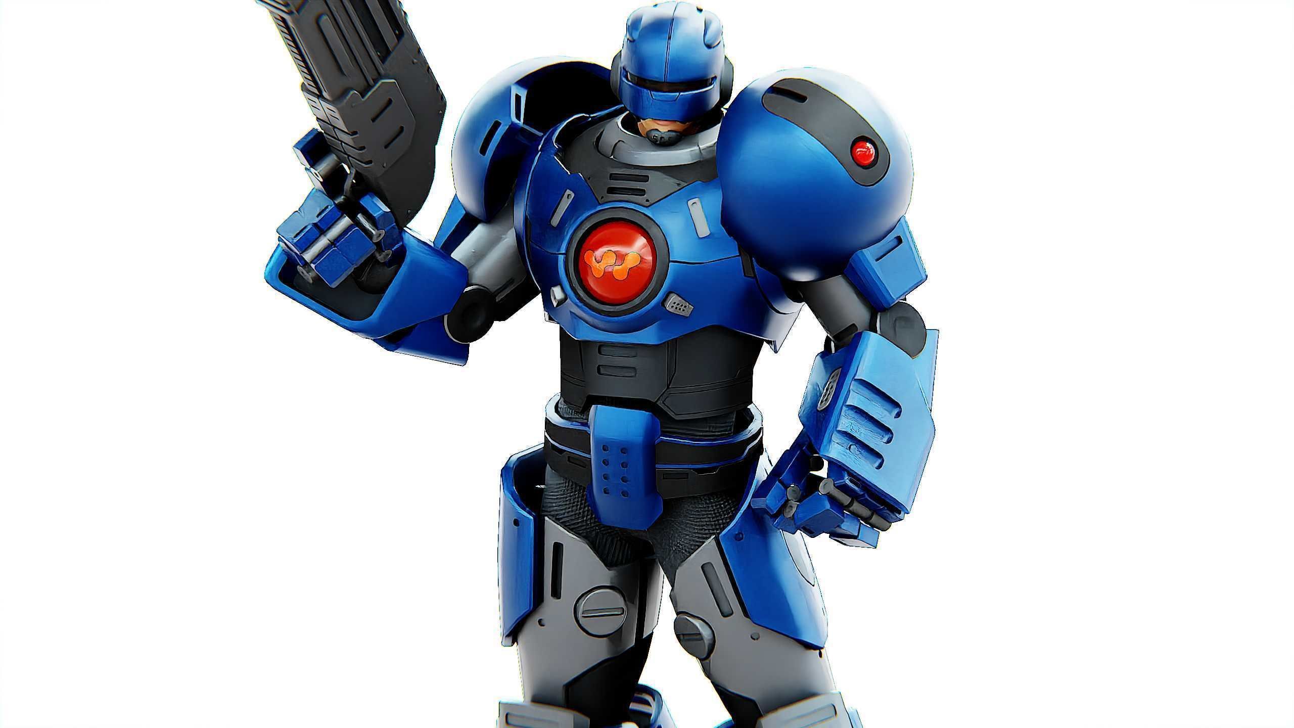 CYBER COP C-200 Rigged for Unreal Engine - Unity - MIXAMO 3D model_22