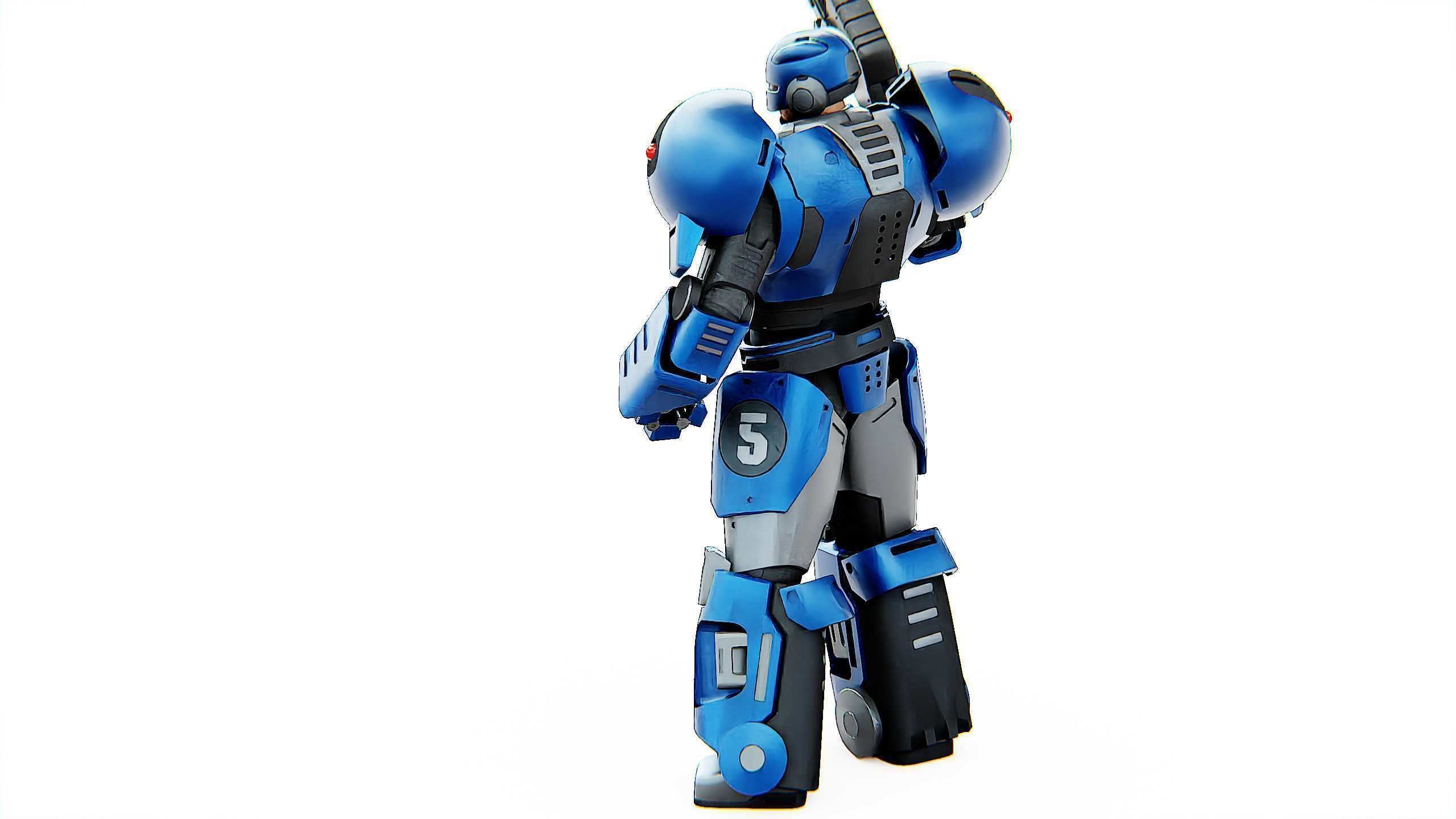 CYBER COP C-200 Rigged for Unreal Engine - Unity - MIXAMO 3D model_16