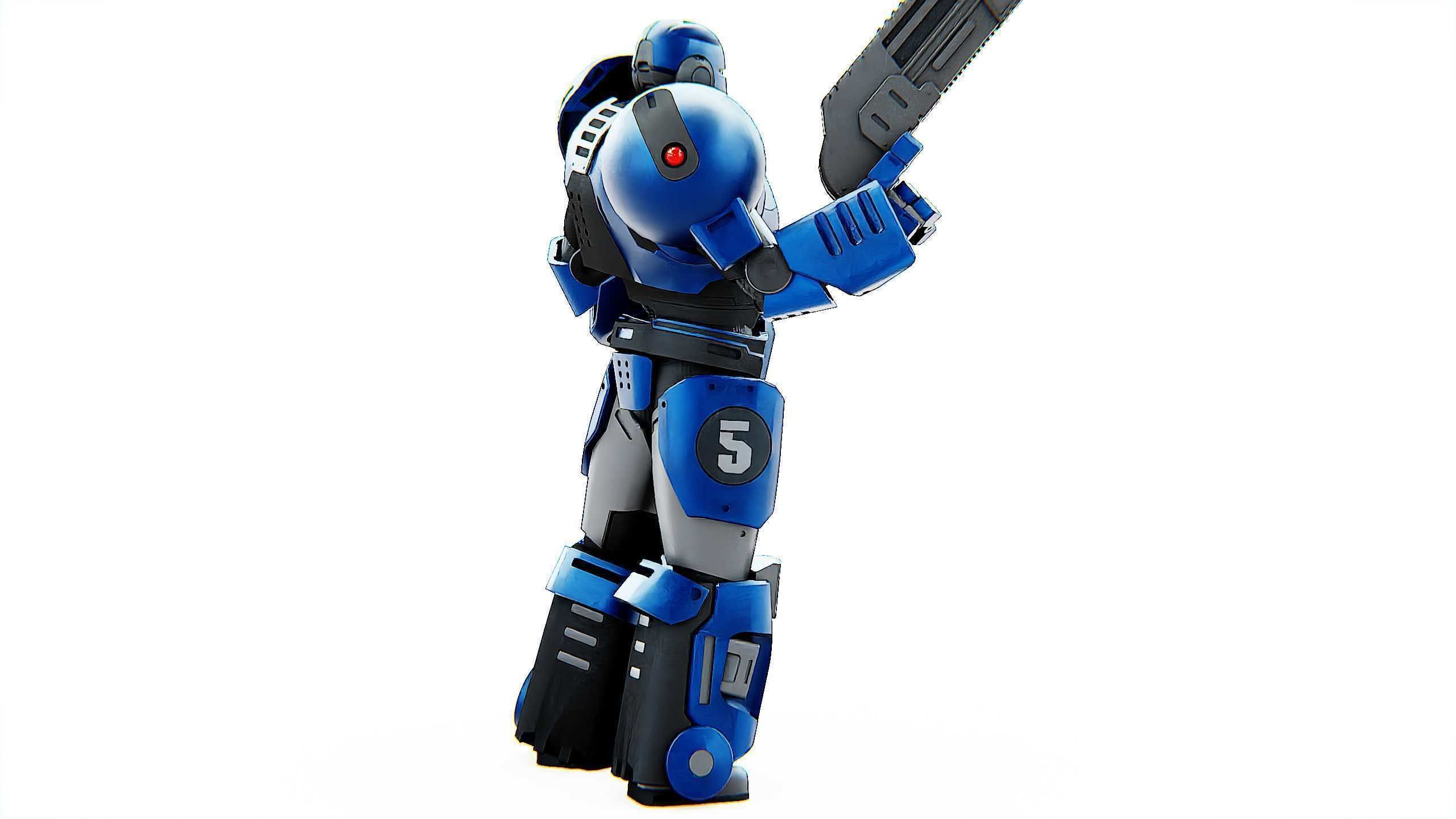 CYBER COP C-200 Rigged for Unreal Engine - Unity - MIXAMO 3D model_9