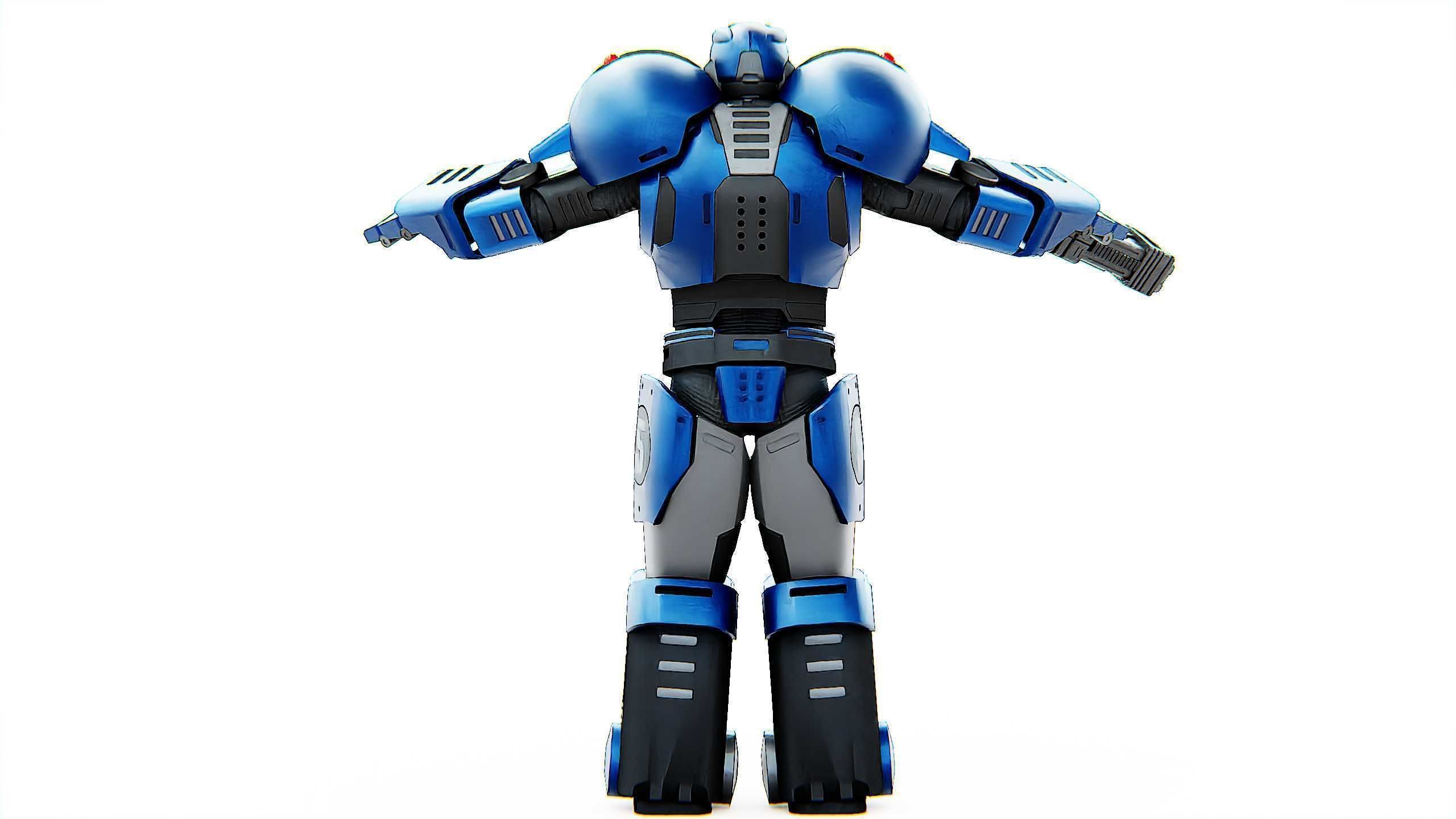 CYBER COP C-200 Rigged for Unreal Engine - Unity - MIXAMO 3D model_31