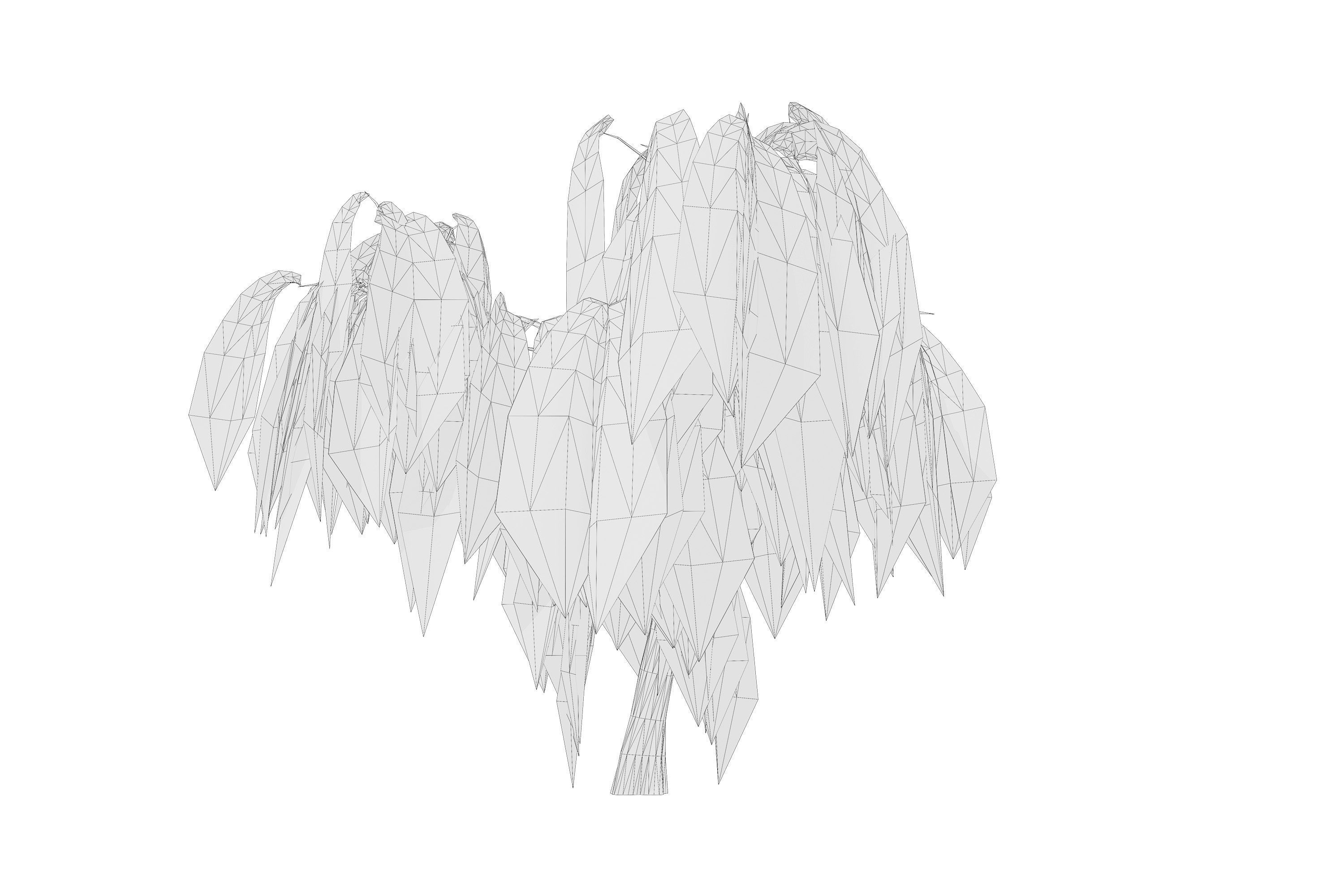5 Willow Tree Low-poly 3D model_13