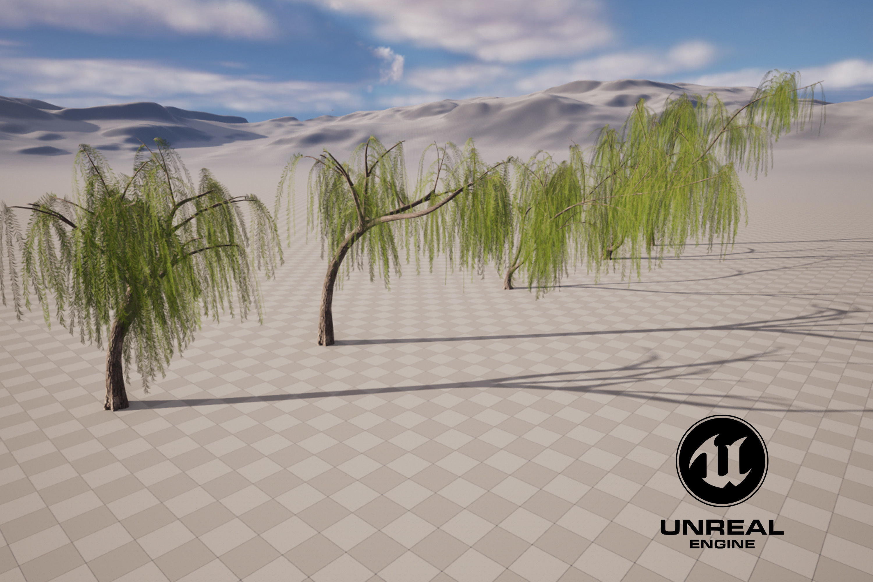 5 Willow Tree Low-poly 3D model_11