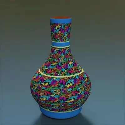 Medieval Flower Vase 1 Low-poly 3D model