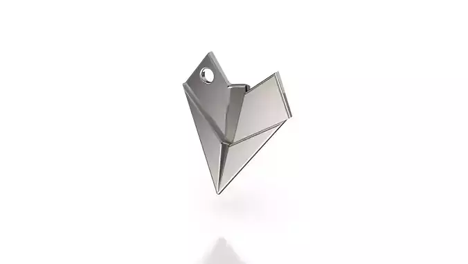 3D Paper Airplane Pendant