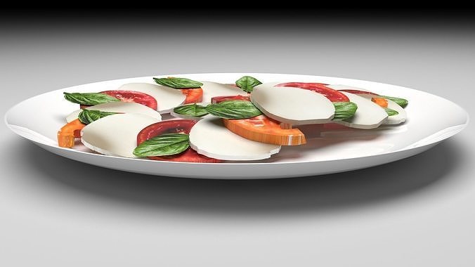Bowl of Caprese Salad 3D model 3