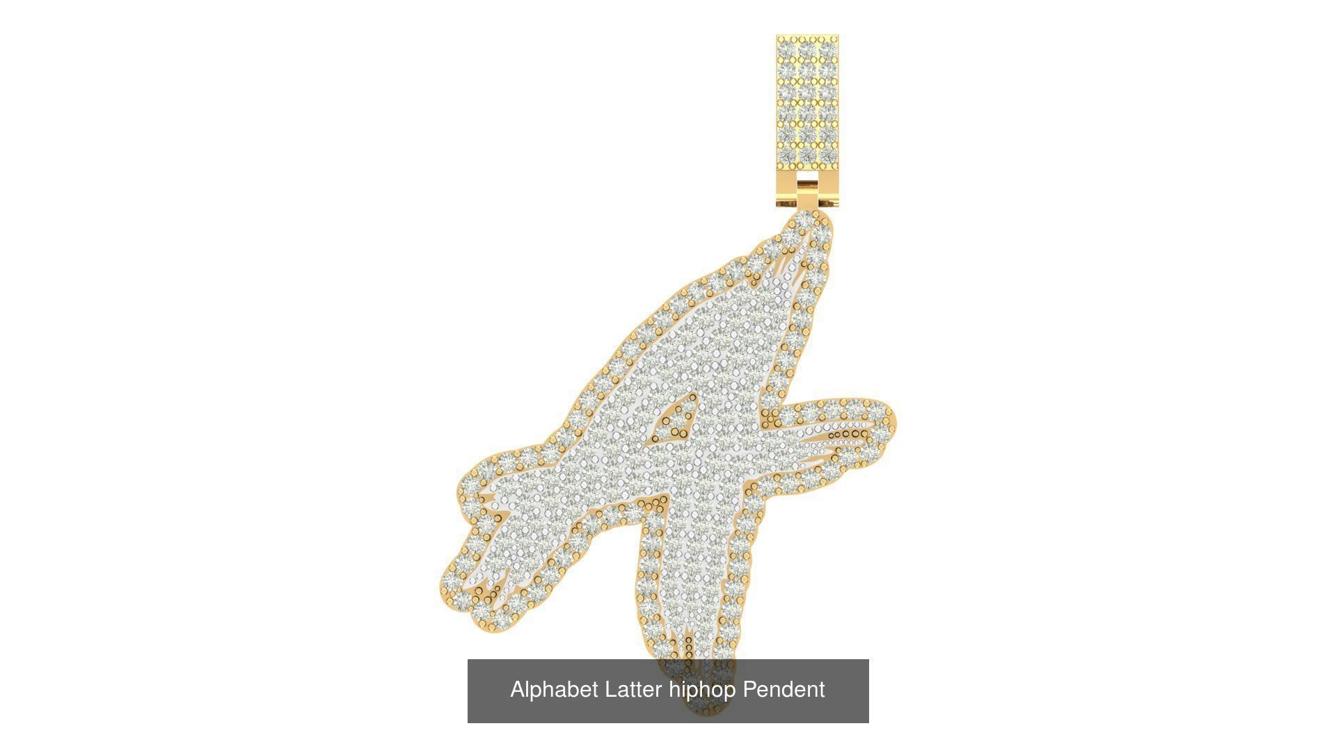 Alphabet Latter hiphop Pendent  3D Model Collection_5