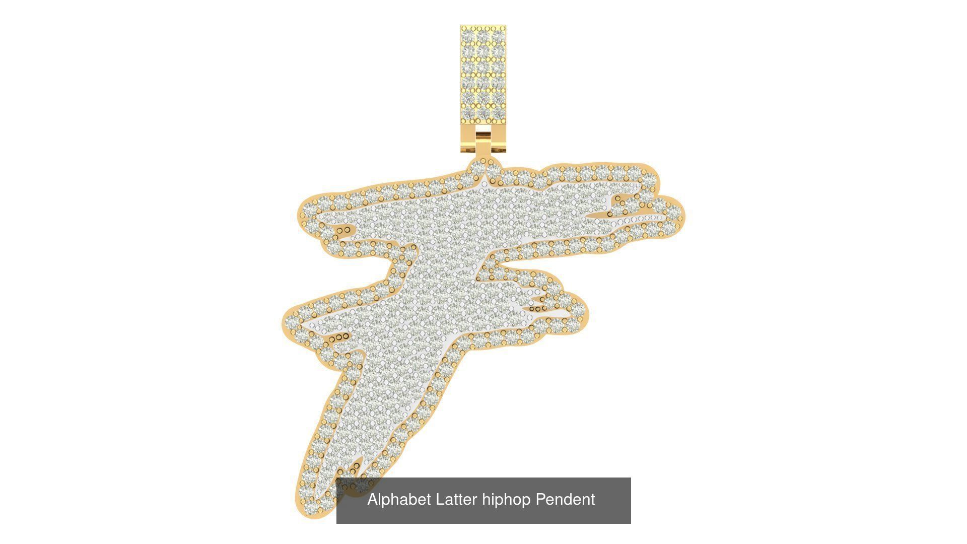 Alphabet Latter hiphop Pendent  3D Model Collection_10