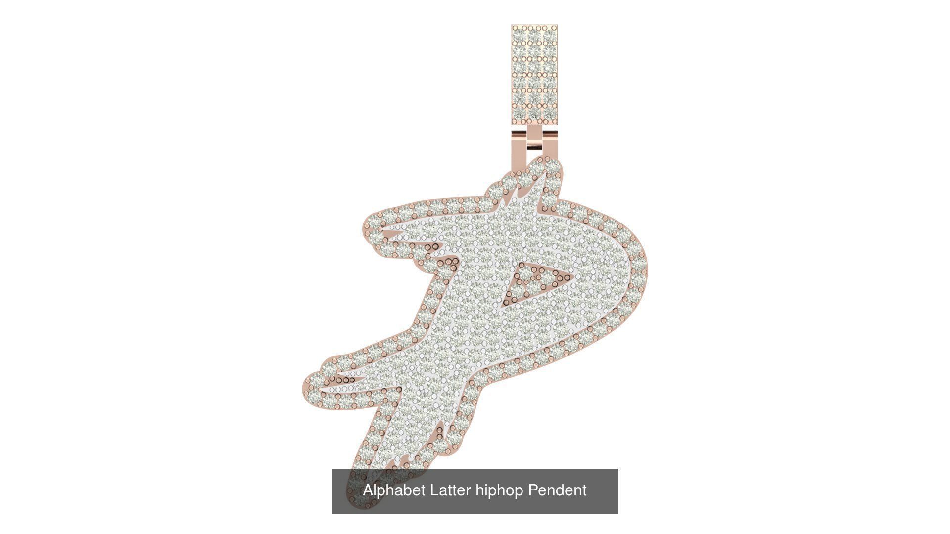 Alphabet Latter hiphop Pendent  3D Model Collection_20
