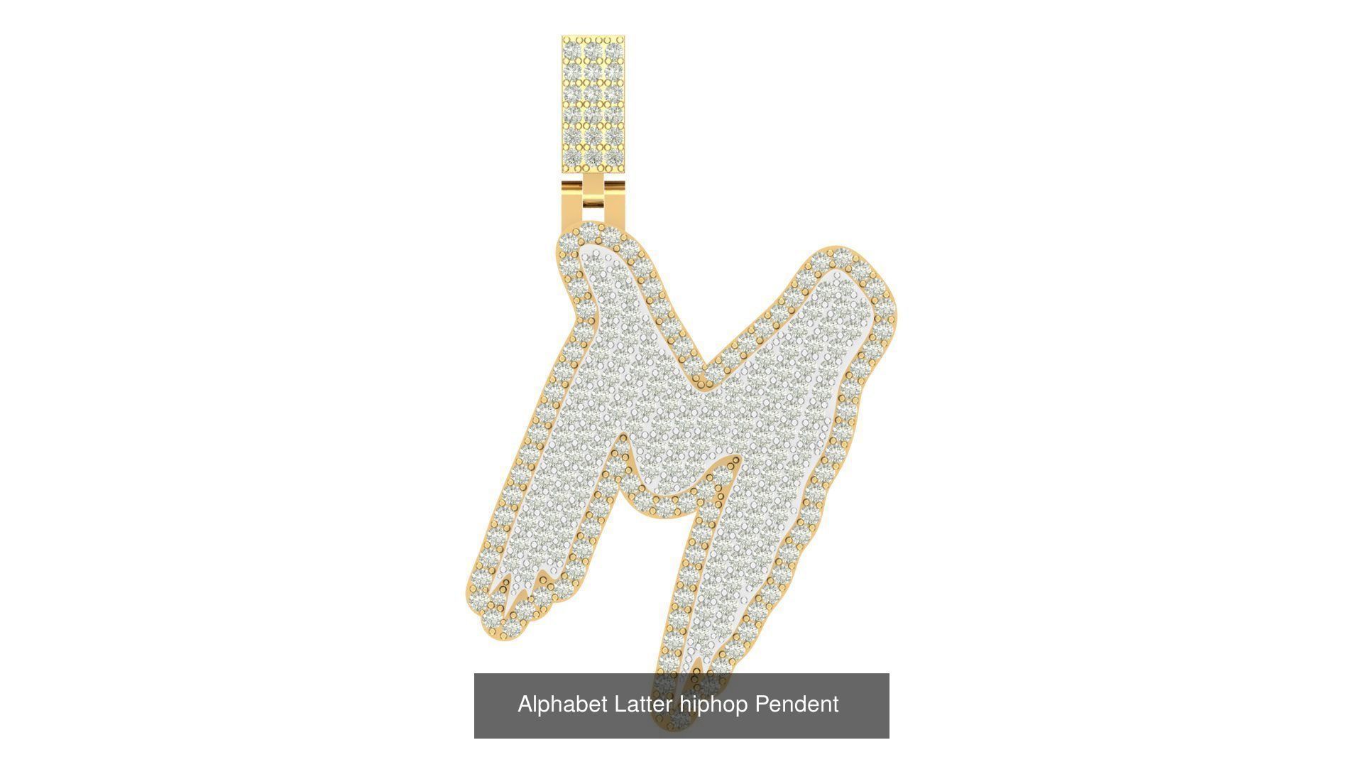 Alphabet Latter hiphop Pendent  3D Model Collection_17
