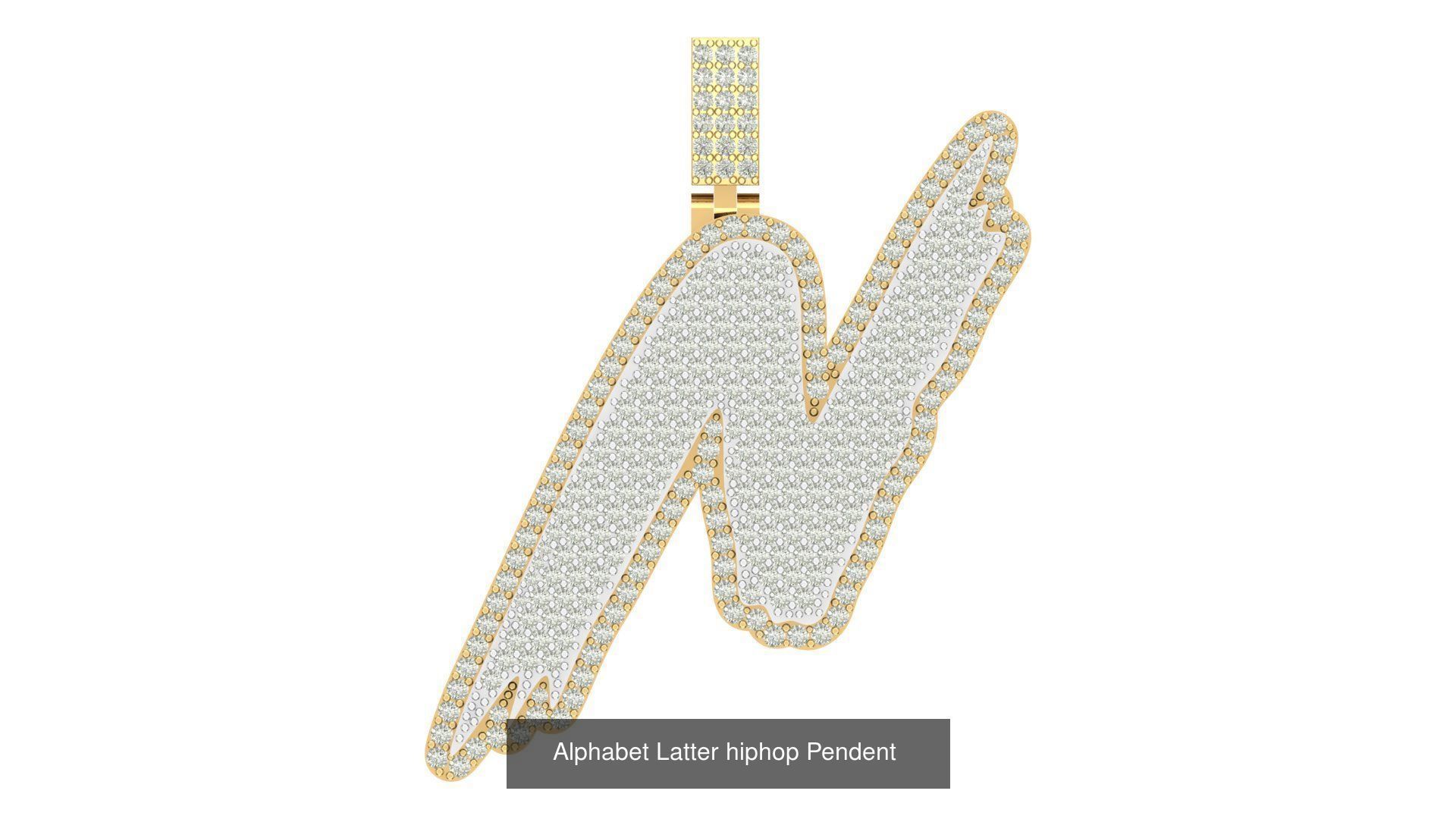 Alphabet Latter hiphop Pendent  3D Model Collection_18