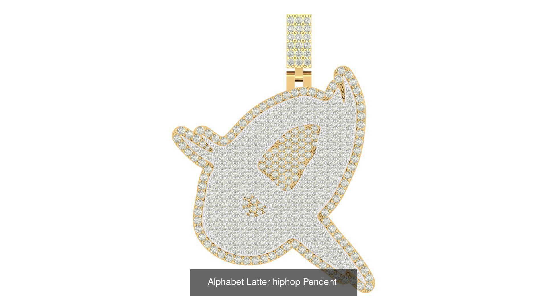 Alphabet Latter hiphop Pendent  3D Model Collection_21
