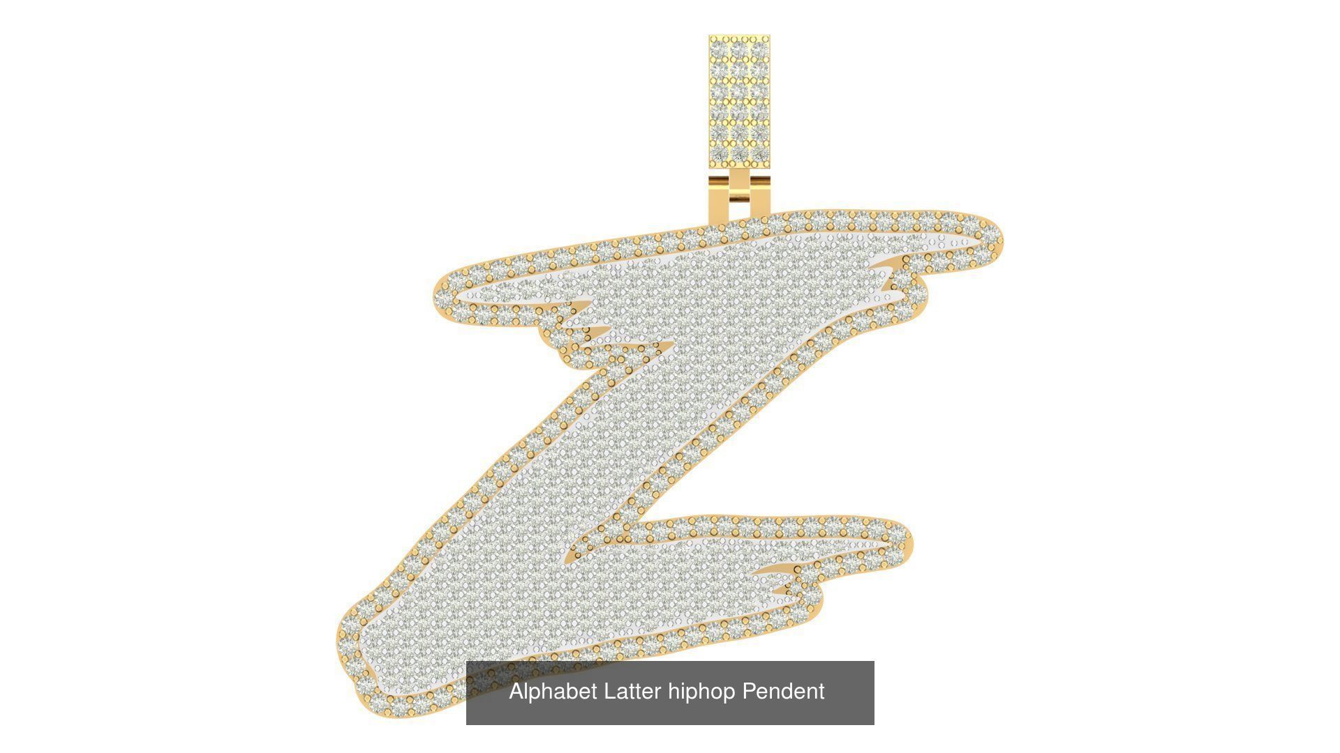 Alphabet Latter hiphop Pendent  3D Model Collection_30