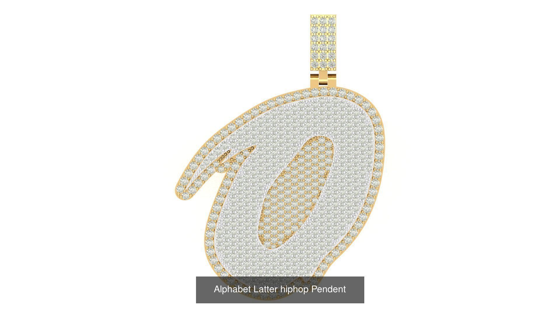 Alphabet Latter hiphop Pendent  3D Model Collection_19
