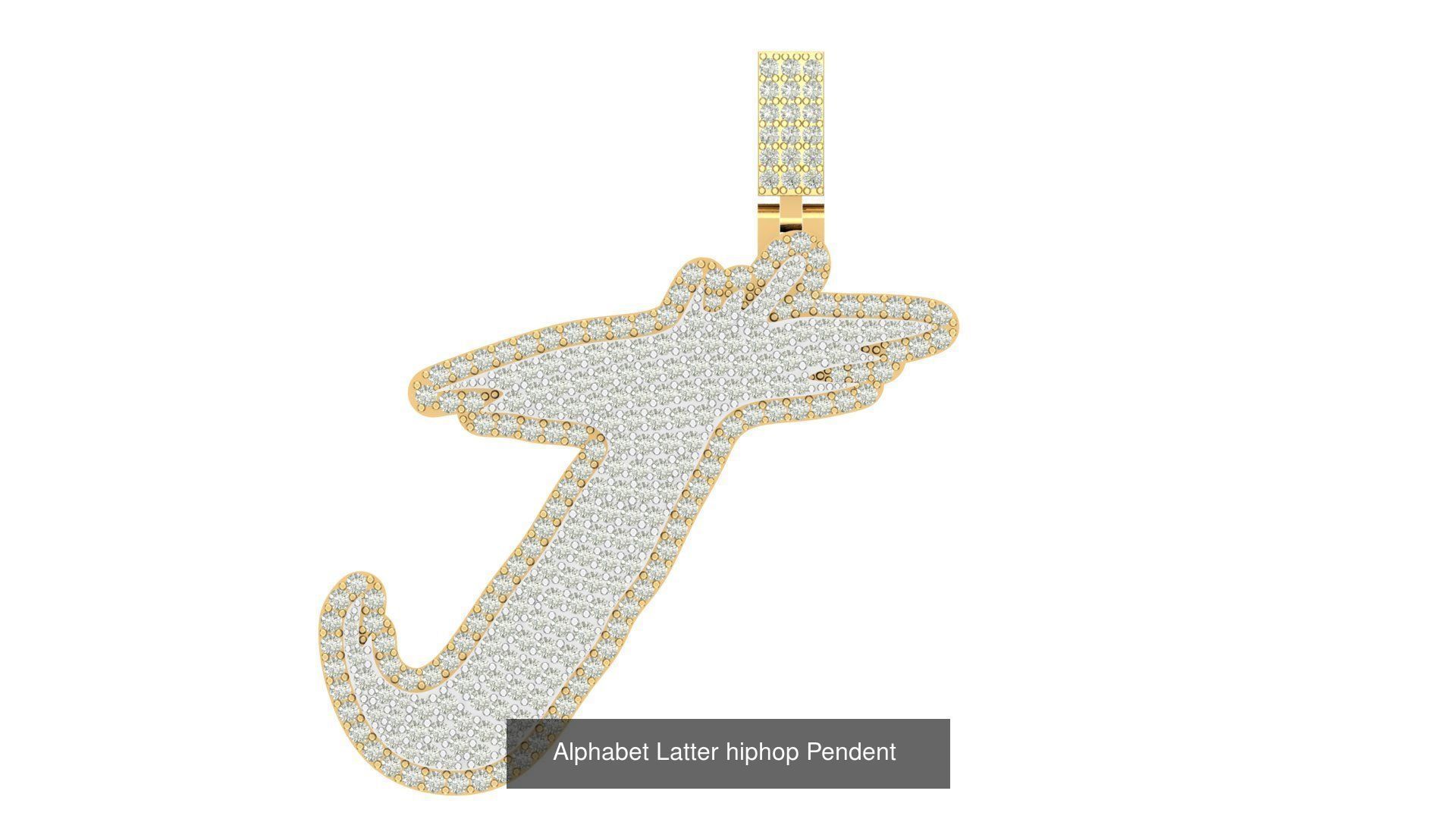 Alphabet Latter hiphop Pendent  3D Model Collection_14