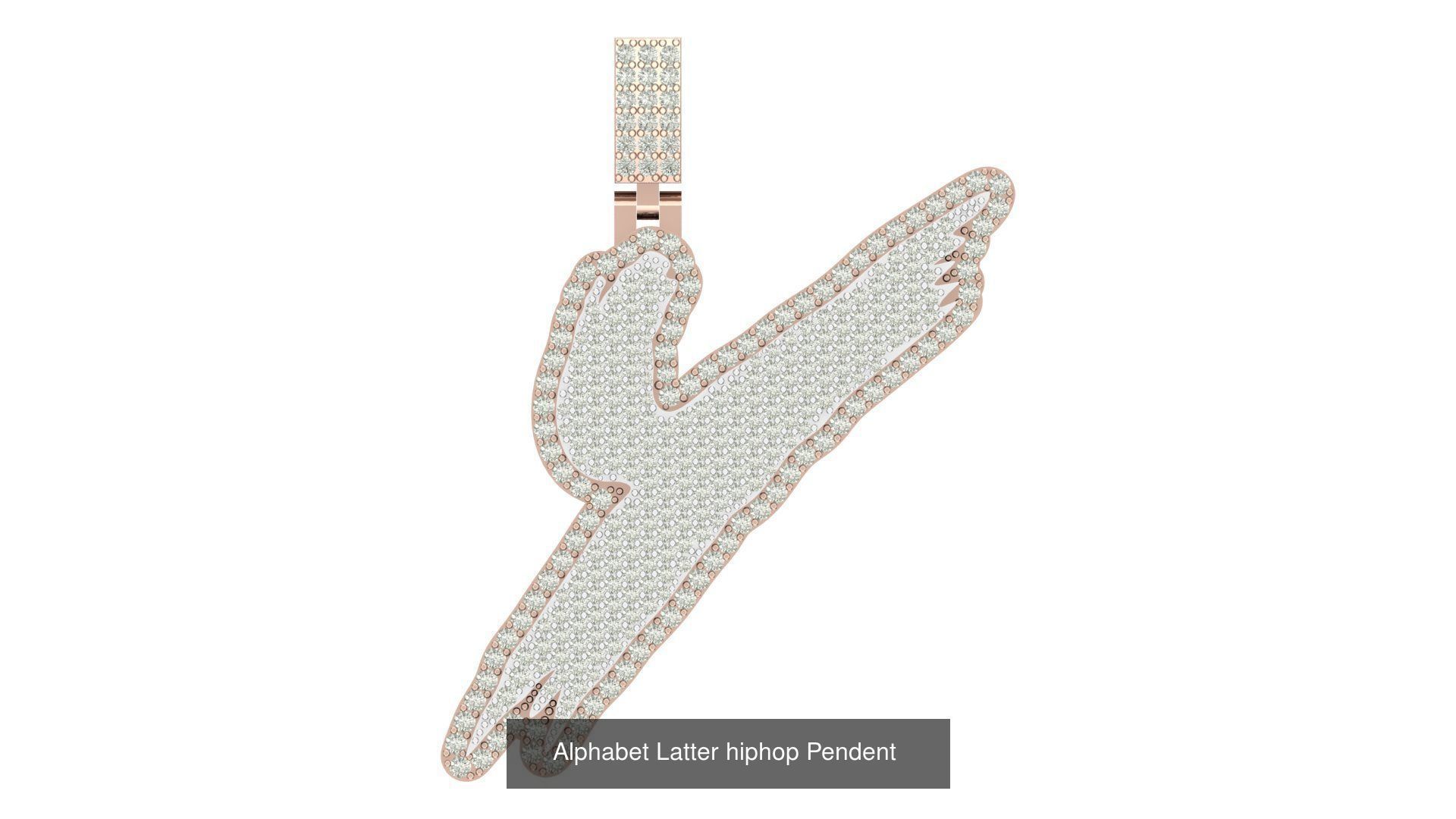 Alphabet Latter hiphop Pendent  3D Model Collection_29