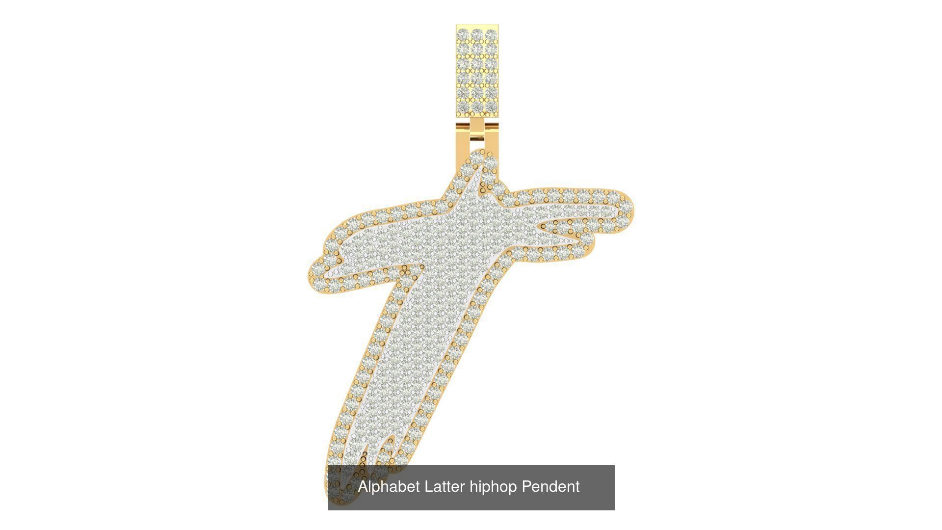 Alphabet Latter hiphop Pendent  3D Model Collection_24
