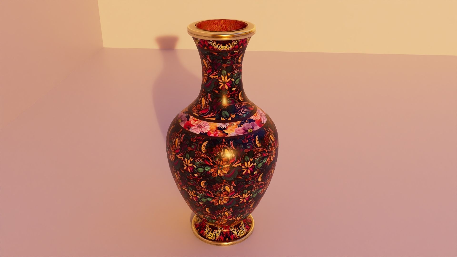 Medieval Flower Vase 2 Low-poly 3D model_4